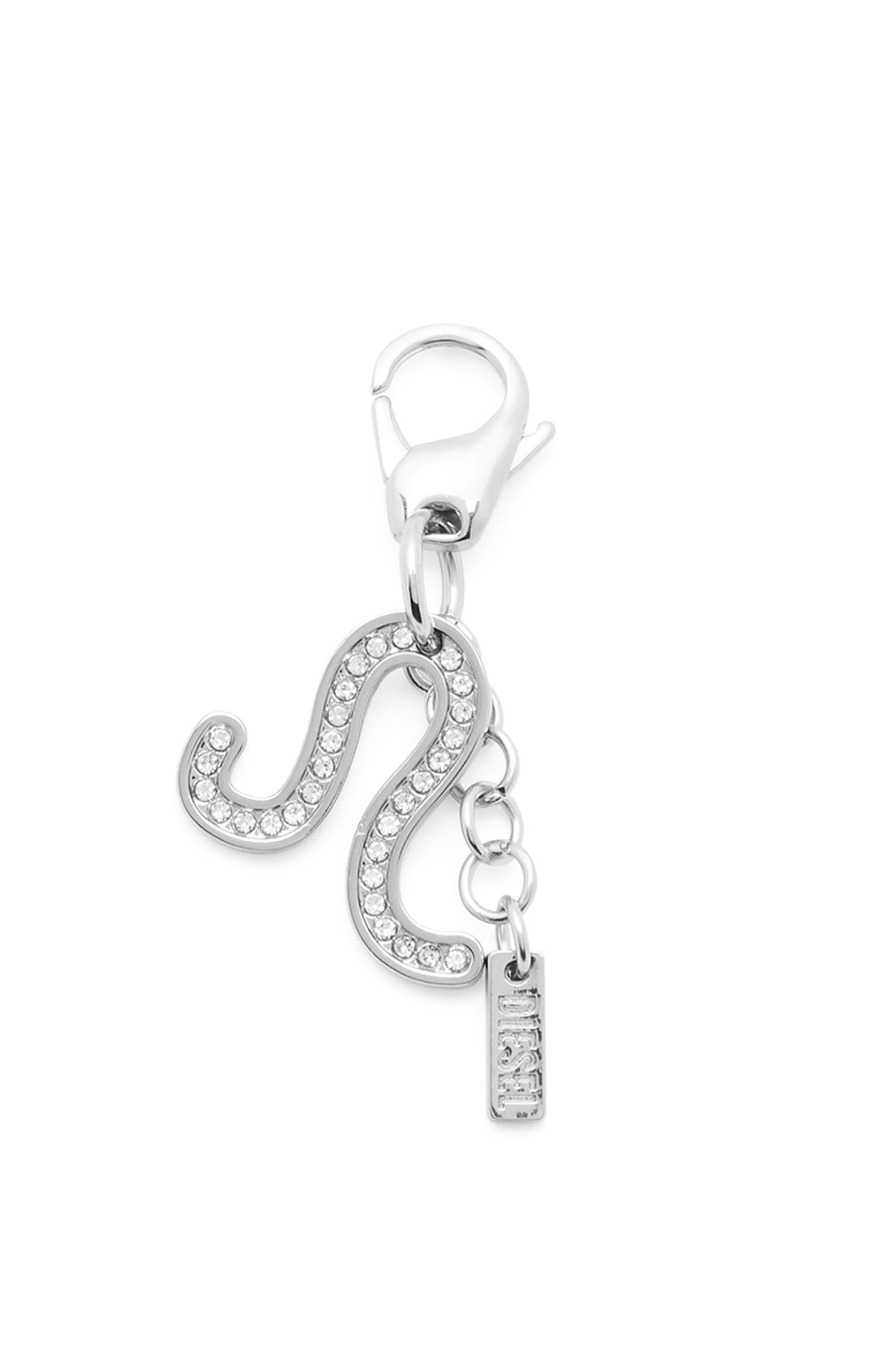 Diesel - CHARM LEO, Unisex's Metal Leo charm with rhinestones in シルバー - 1