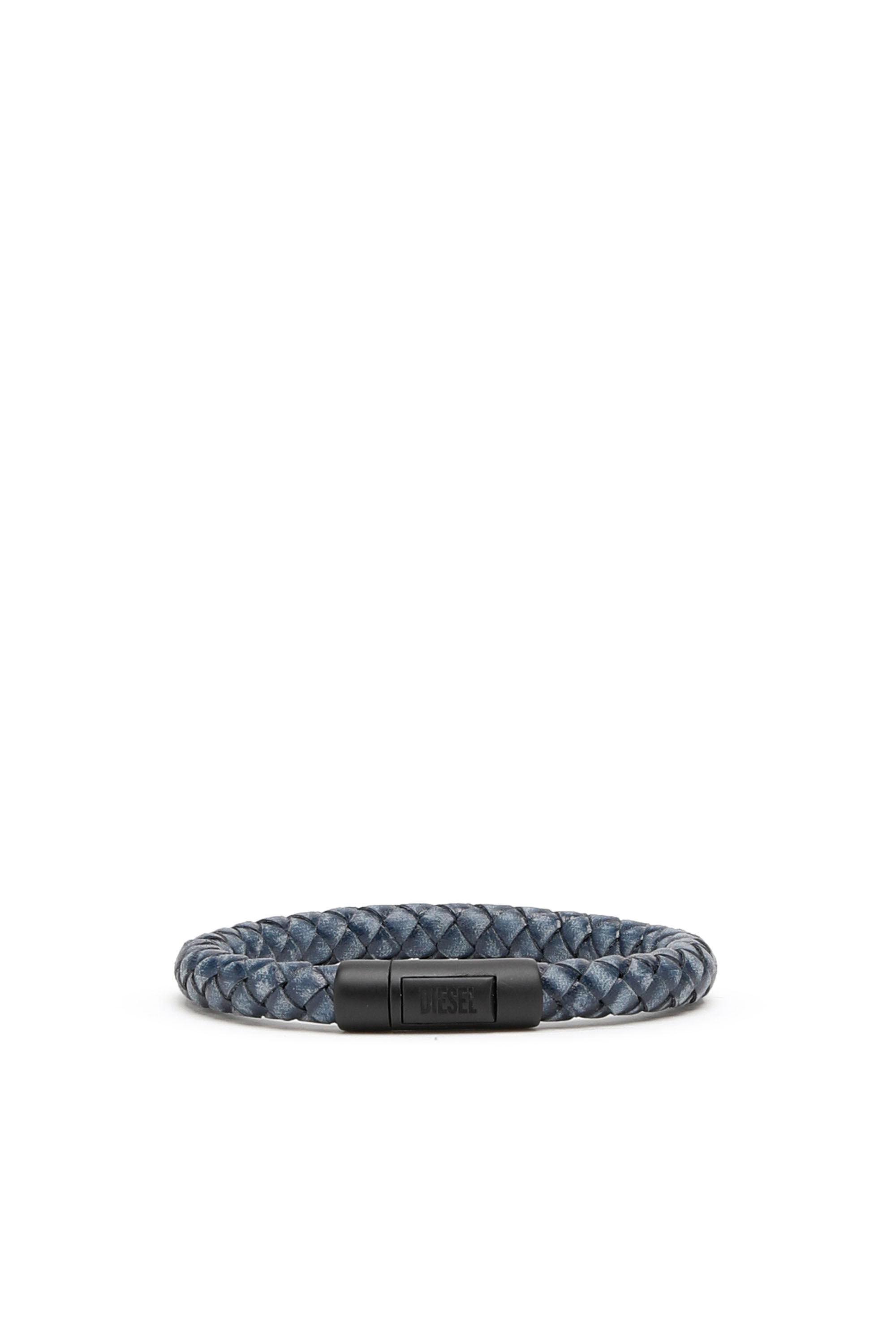 Diesel - A-LEXANDER, Unisex's ユニセックス カウレザー ブレスレット in ブルー - 1