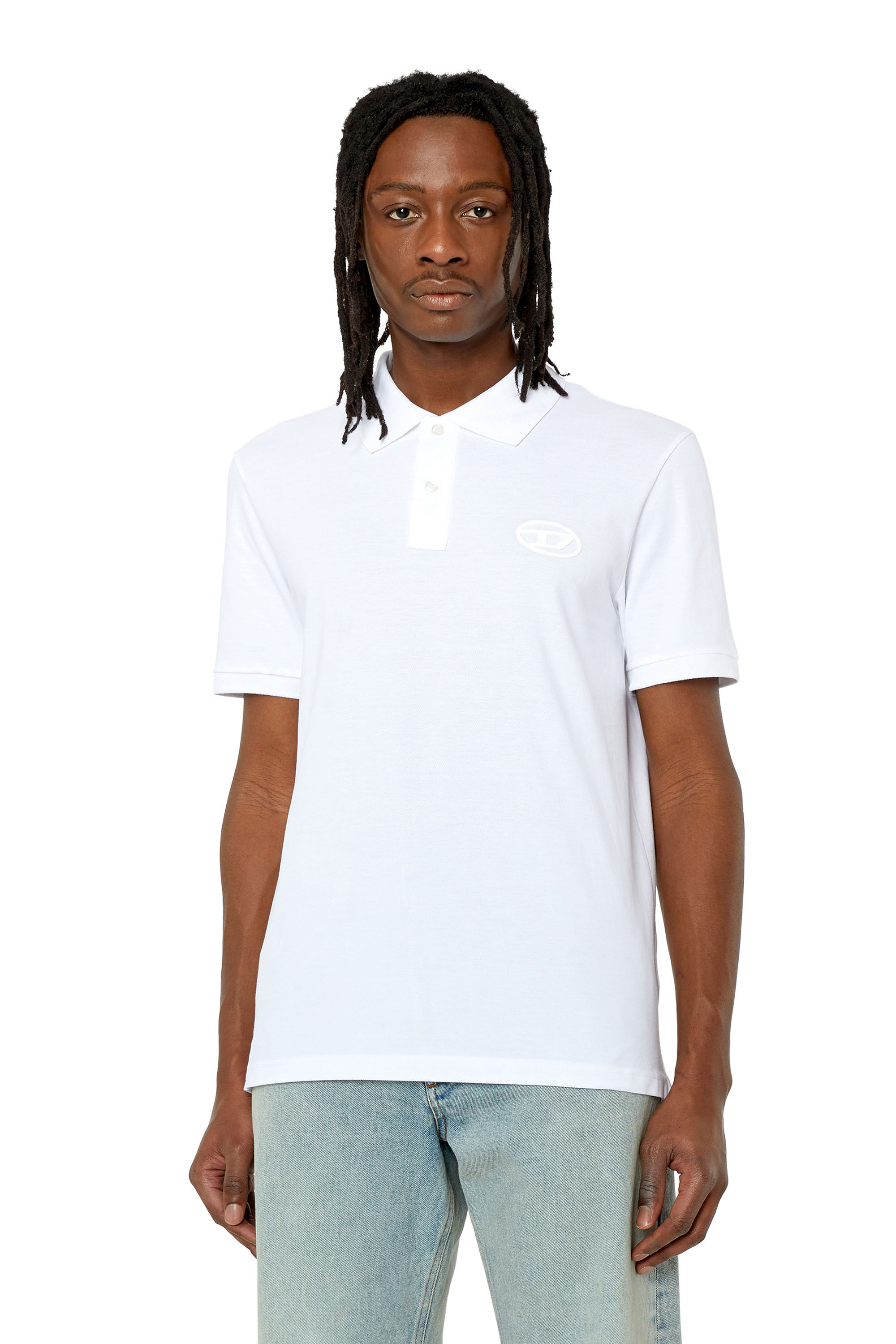 Diesel - T-SMITH-G4, Male's ポロシャツ ワンポイント in ホワイト - 3
