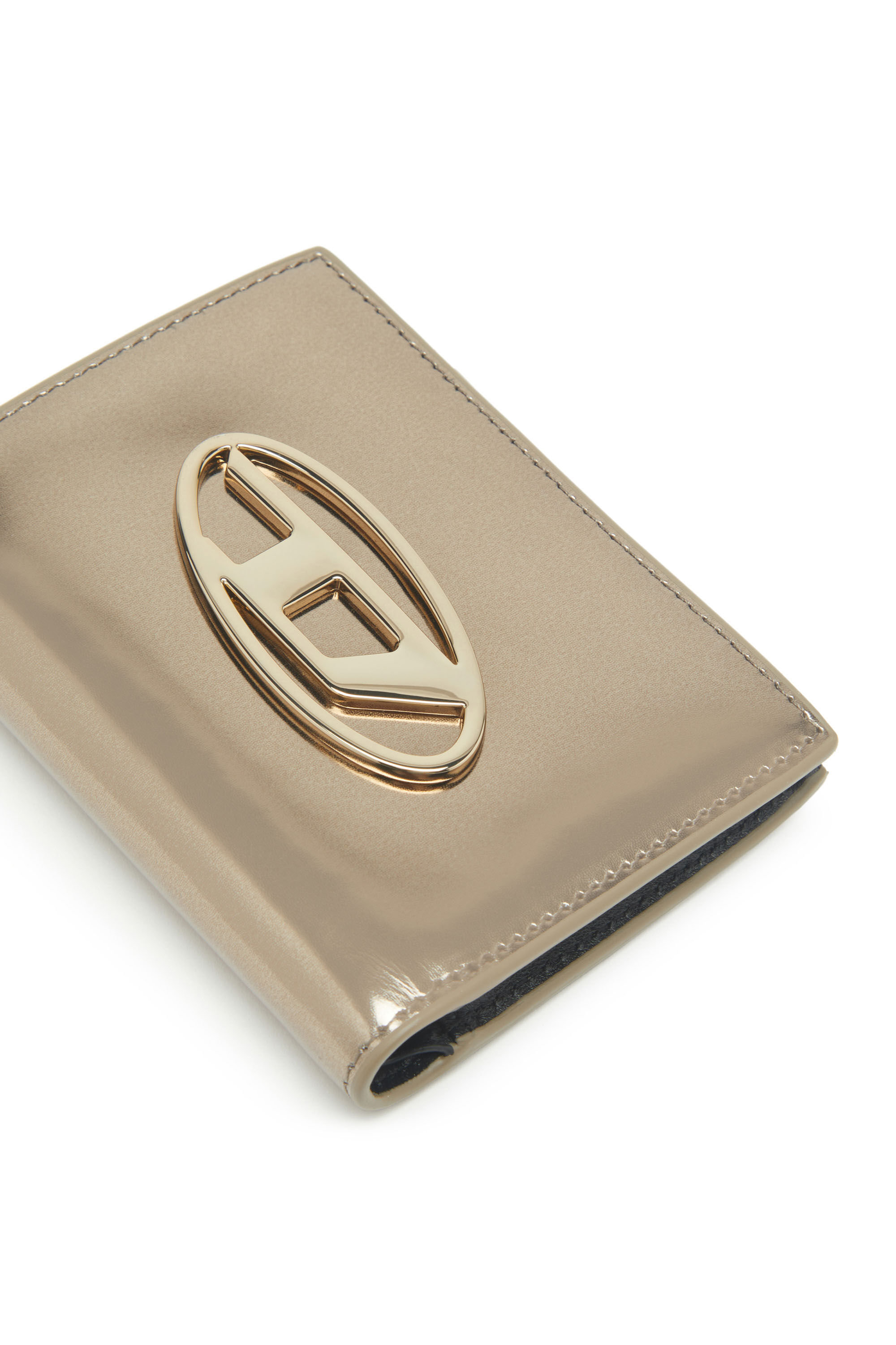 Diesel - BI-FOLD ZIP, Female's カウレザー二つ折りウォレット in ベージュ - 4
