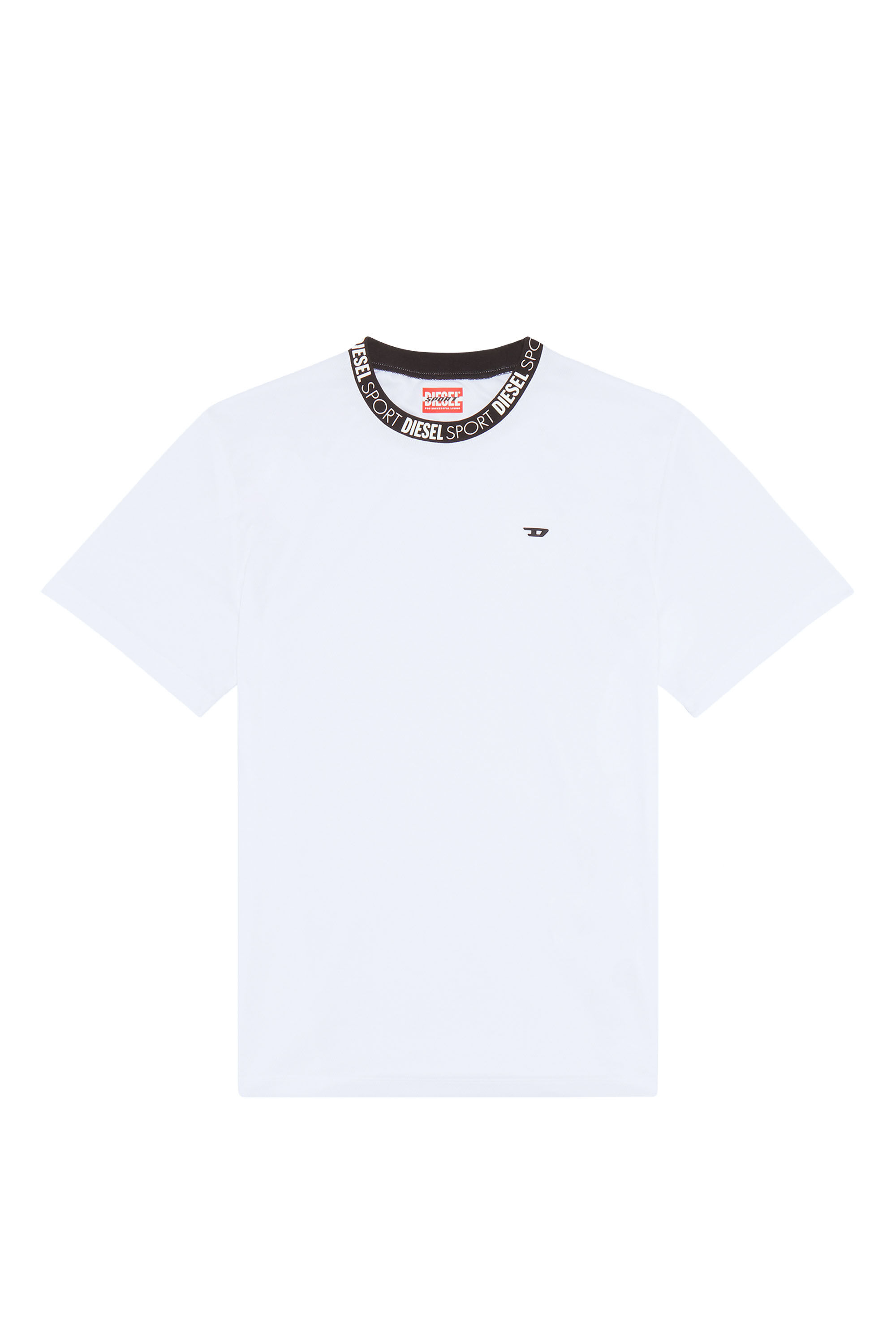 Diesel - AMTEE-ALIX-WT34, Male's トレーニング Tシャツ DIESEL SPORT in ホワイト - 2
