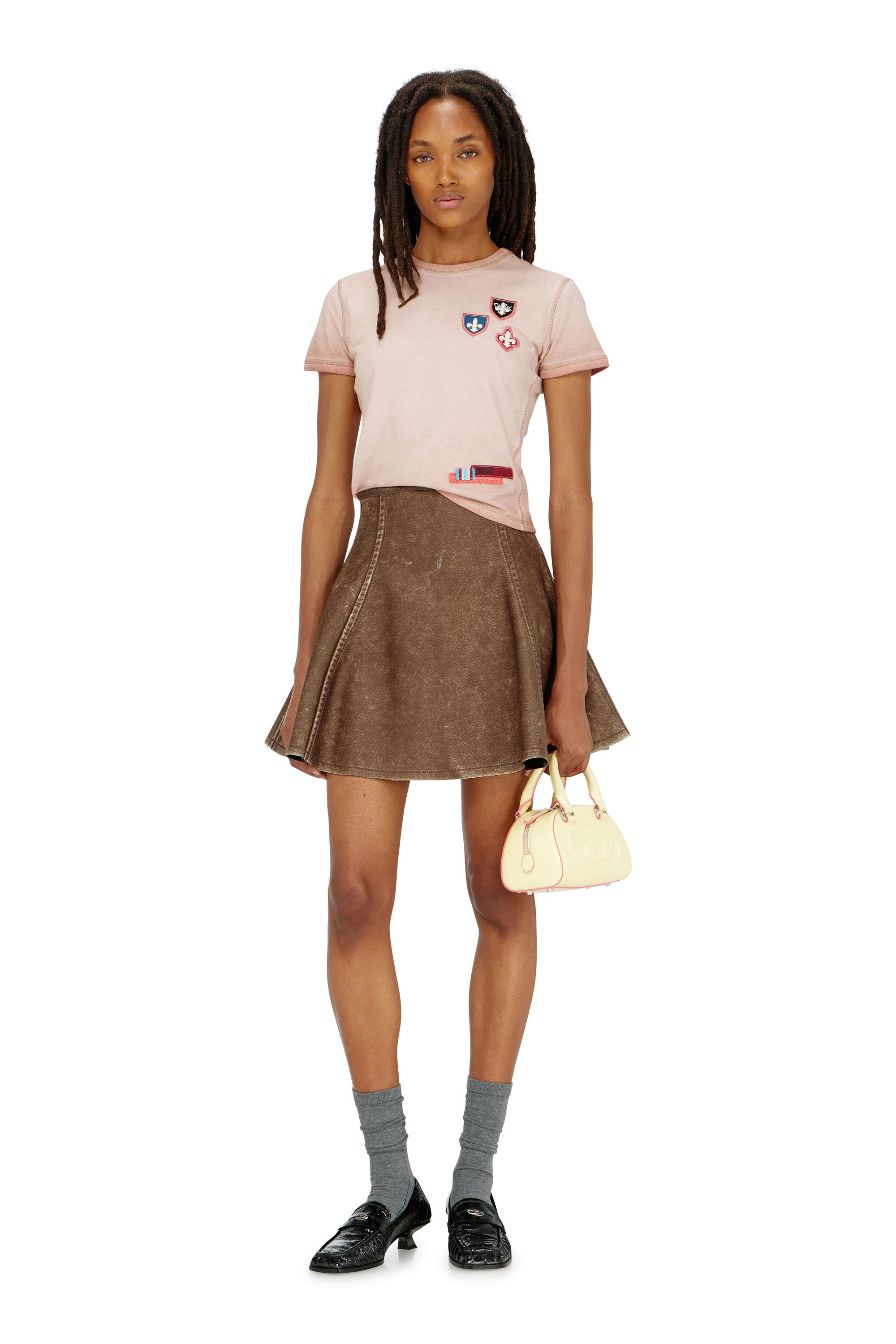 Diesel - T-UNCUTY-WAF, Female's Tシャツ in ヌードカラー - 1