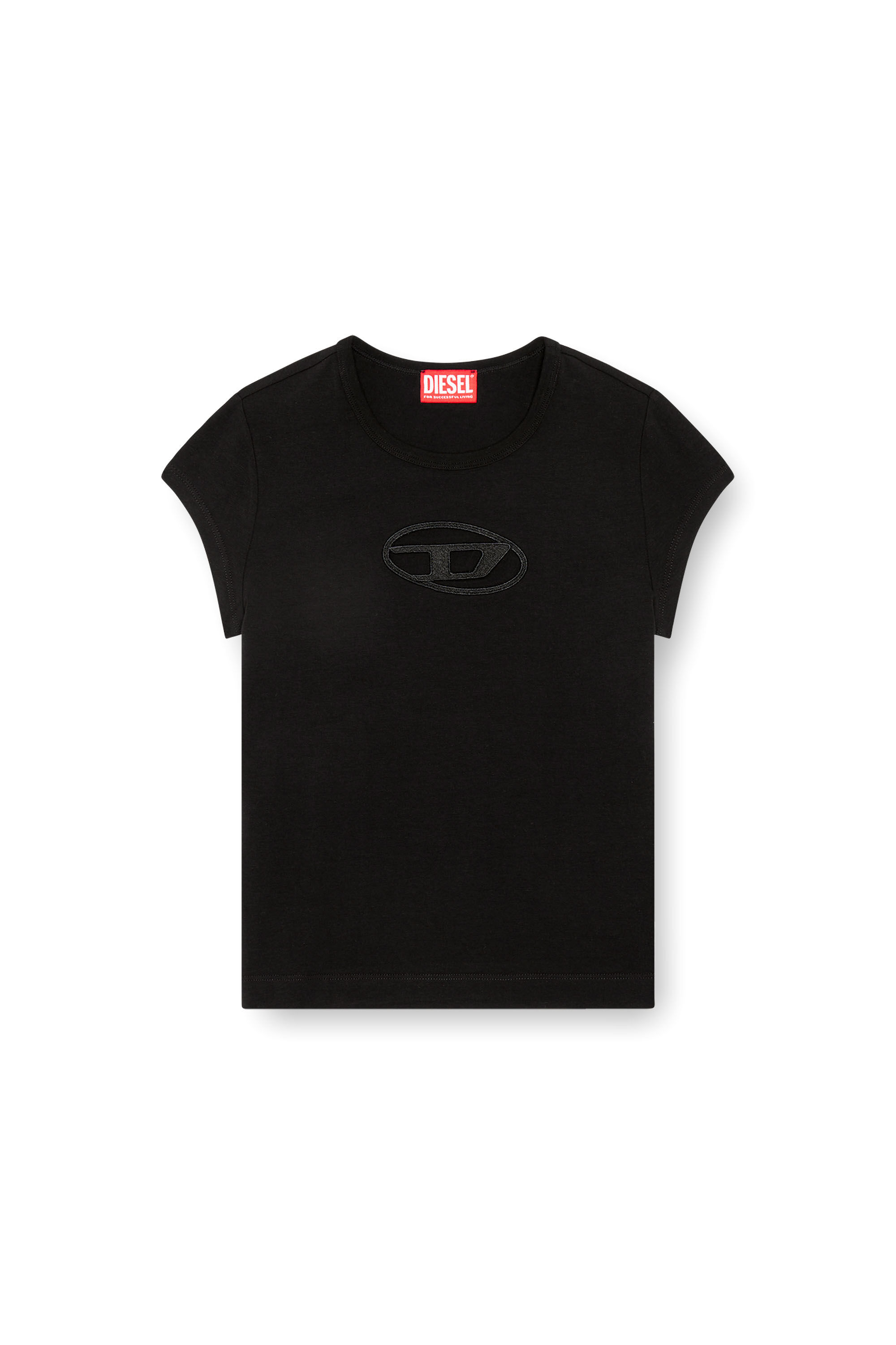ー品販売  T-ANGIE｜ウィメンズ｜ロゴTシャツ ｜ブラック｜ディーゼル トップス