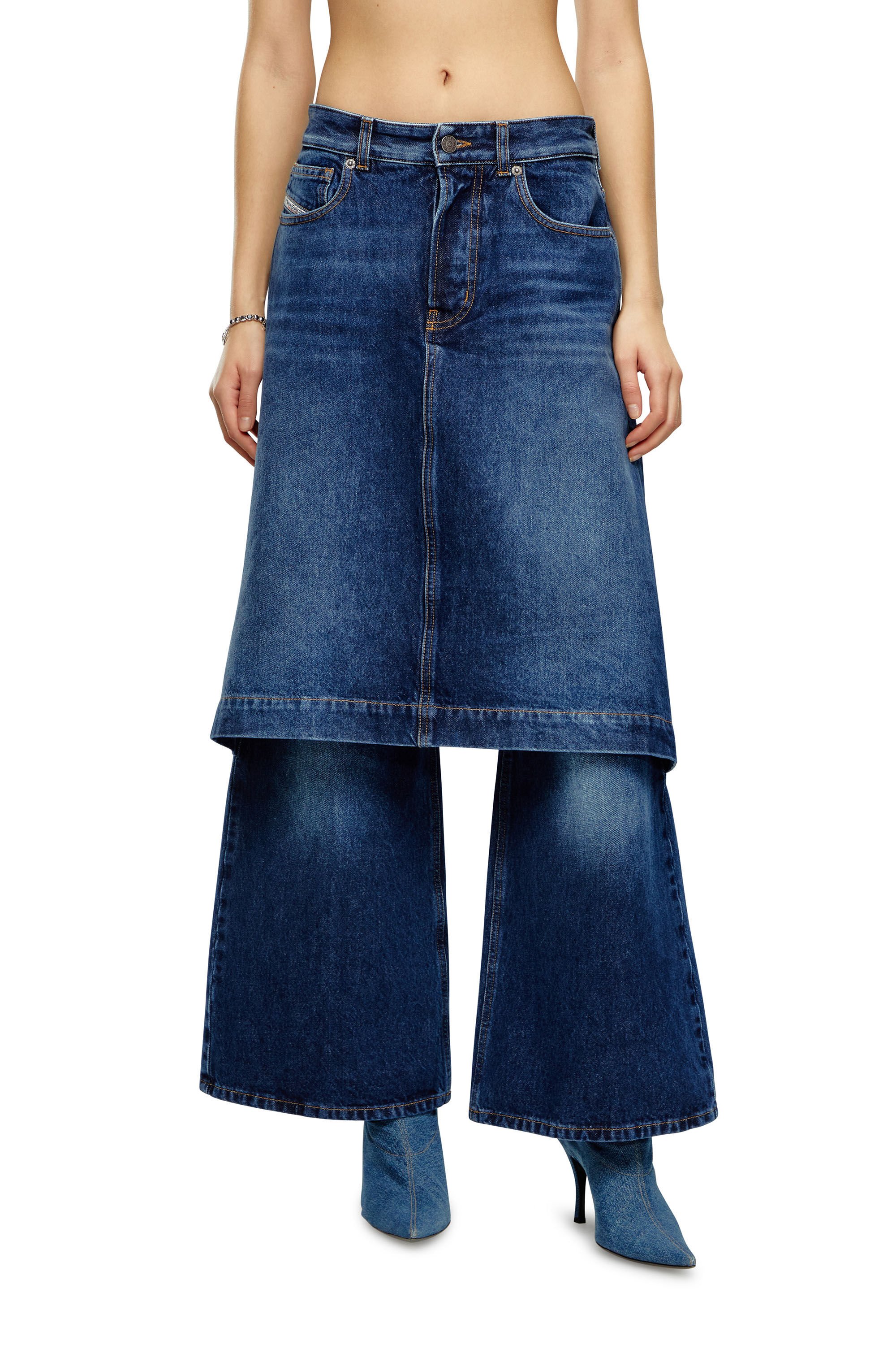 Diesel - Female's Relaxed Jeans D-Syren 0DBCF, ダークブルー - 3