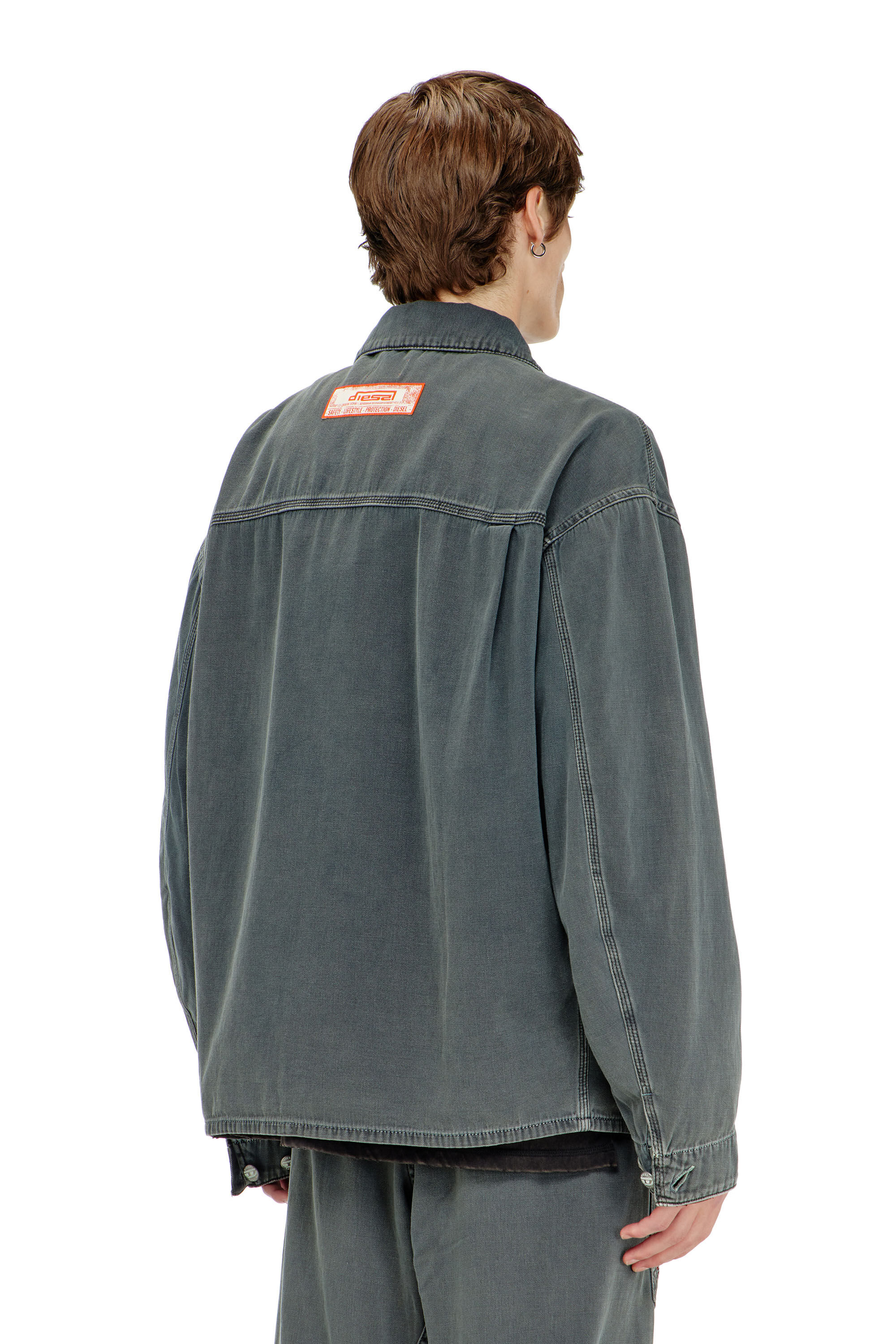DIESEL グレー デニムジャケット D-STACK-U デニムジャケット｜グレー｜ウィメンズ｜DIESEL
