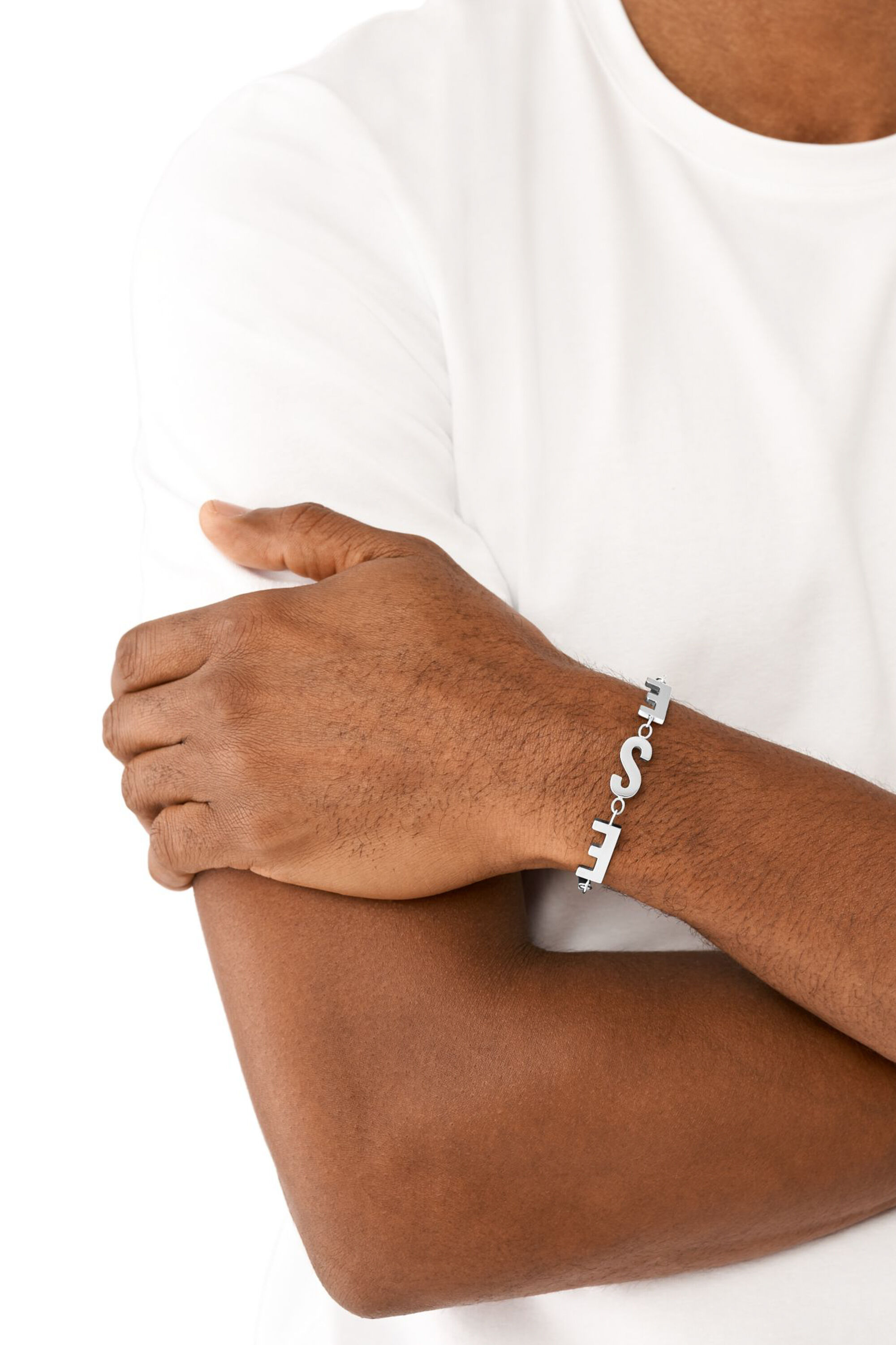 Diesel - DX1490, Unisex's Stainless steel chain bracelet in シルバー - 3