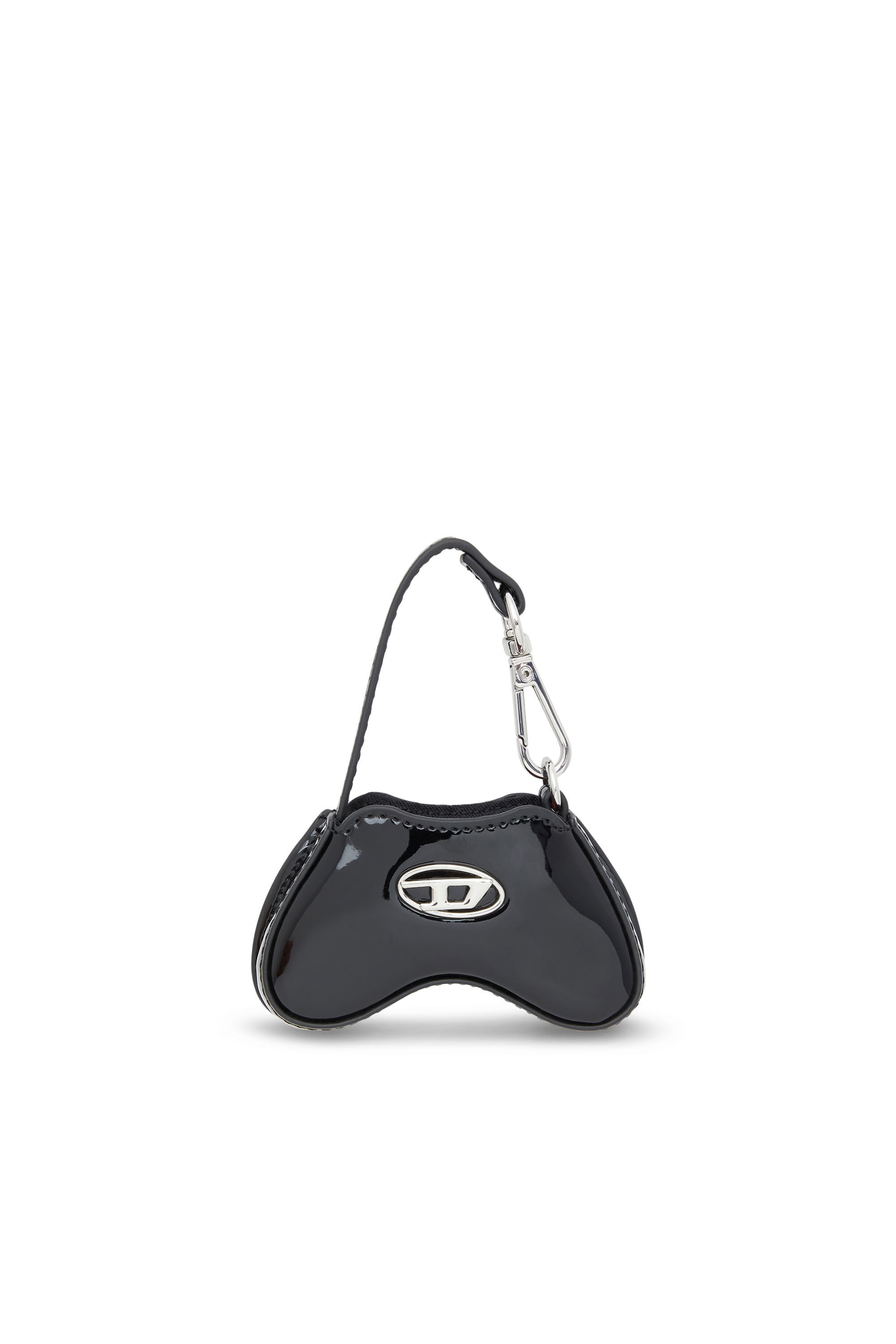 Diesel - PLAY CHARMS, Female's Glossy bag charm with mirror in ブラック - 1