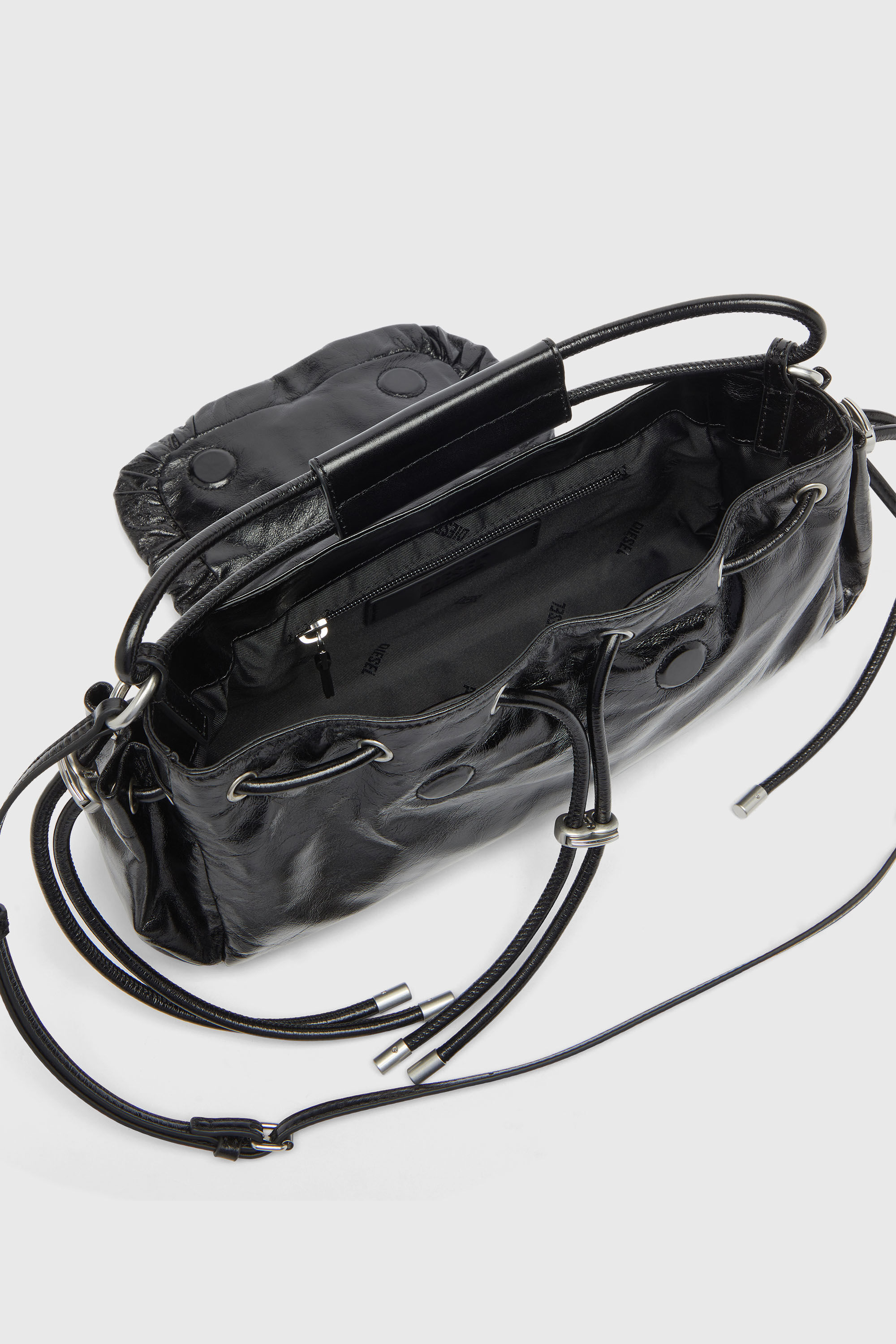 Diesel - SCRUNCH-D TOP HANDLE, Female's トップハンドルバッグ in ブラック - 5