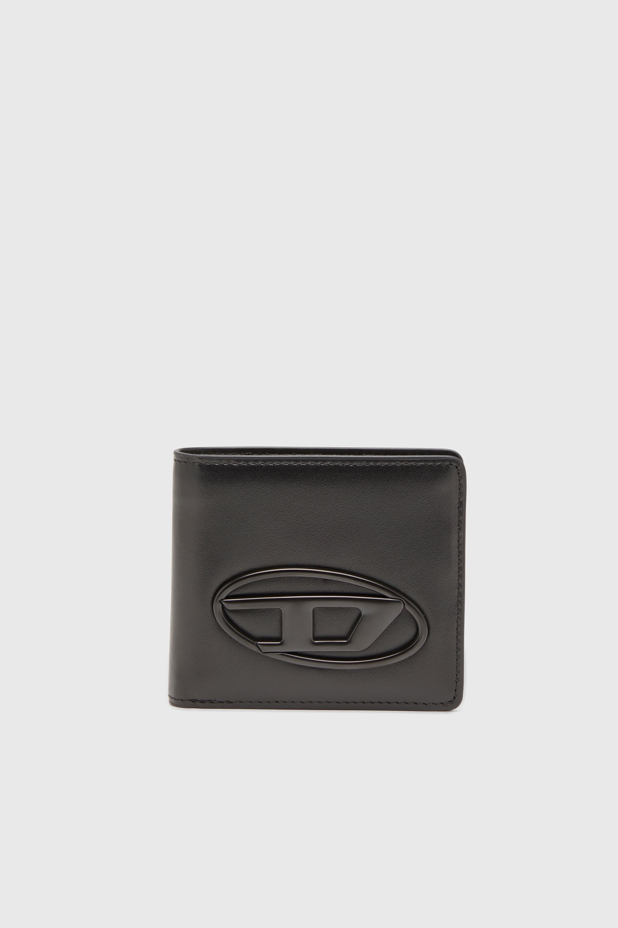 Diesel - HOLI-D BI FOLD COIN S 3D, Unisex's Bi-fold wallet in leather in ブラック - 1