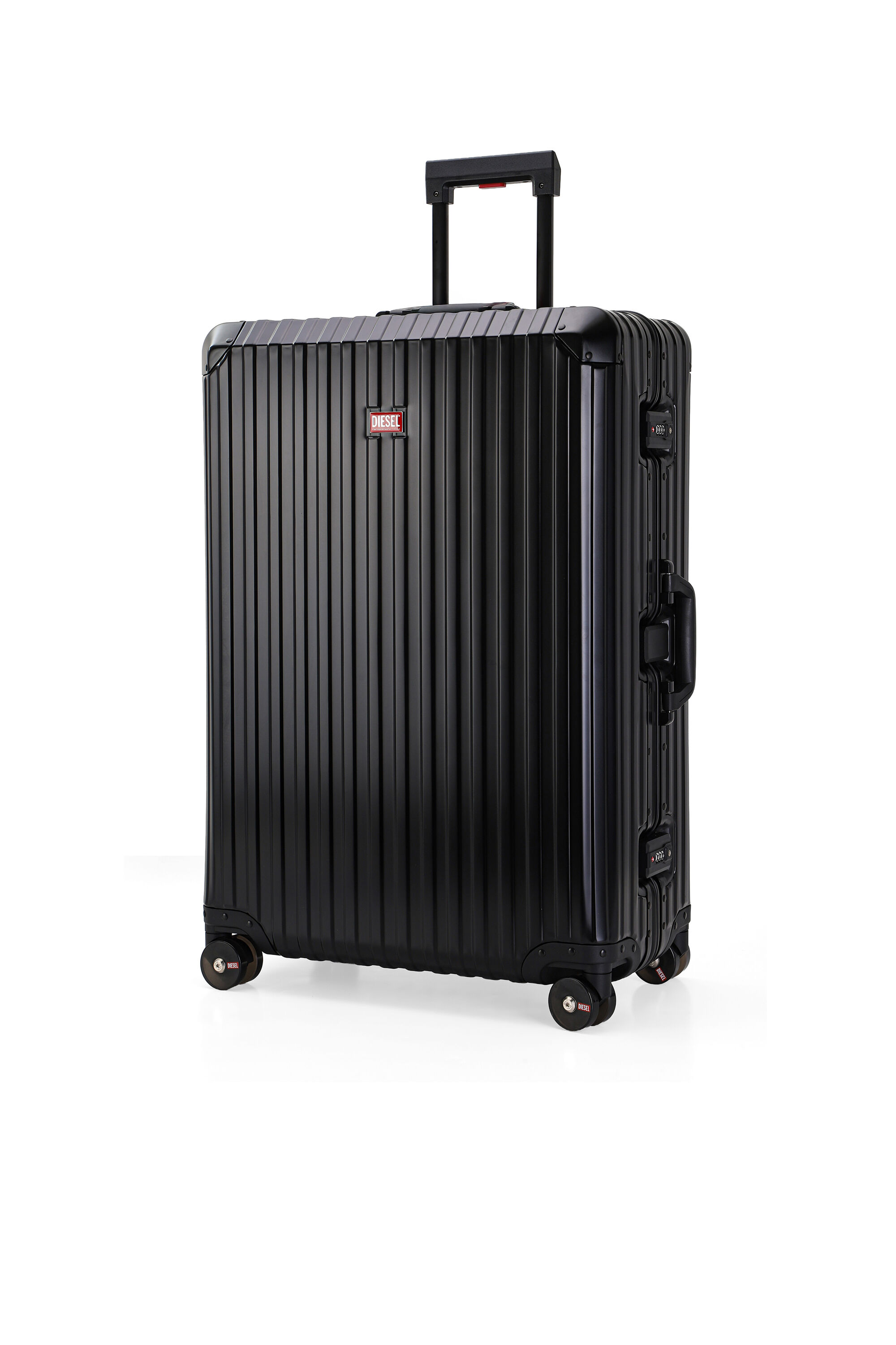 Diesel - DIESEL ALUMINUM TROLLEY- DSL002, Unisex's Aluminum suitcase size L in ブラック - 5