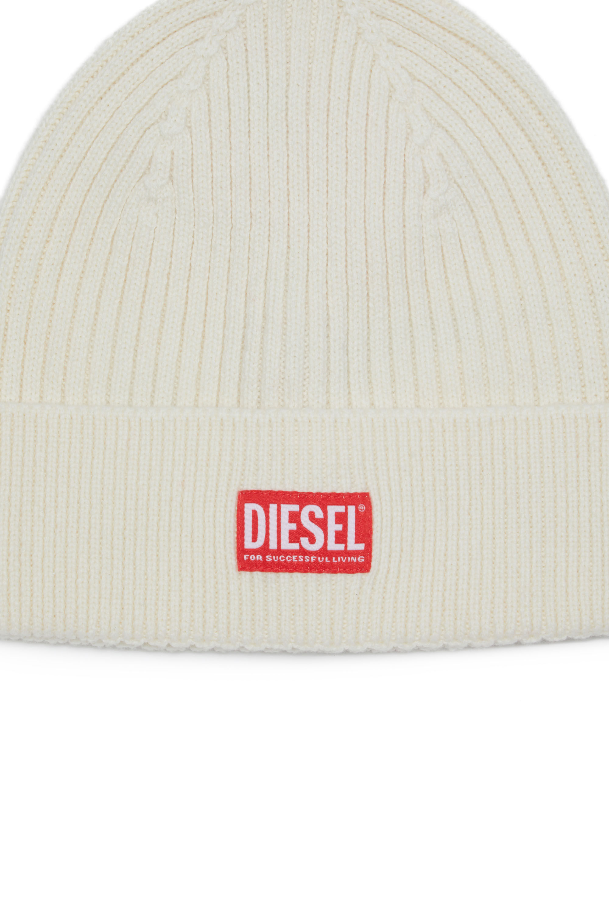 Diesel - K-CODER-H 2X2, Unisex's ニットキャップロゴ in ホワイト - 3
