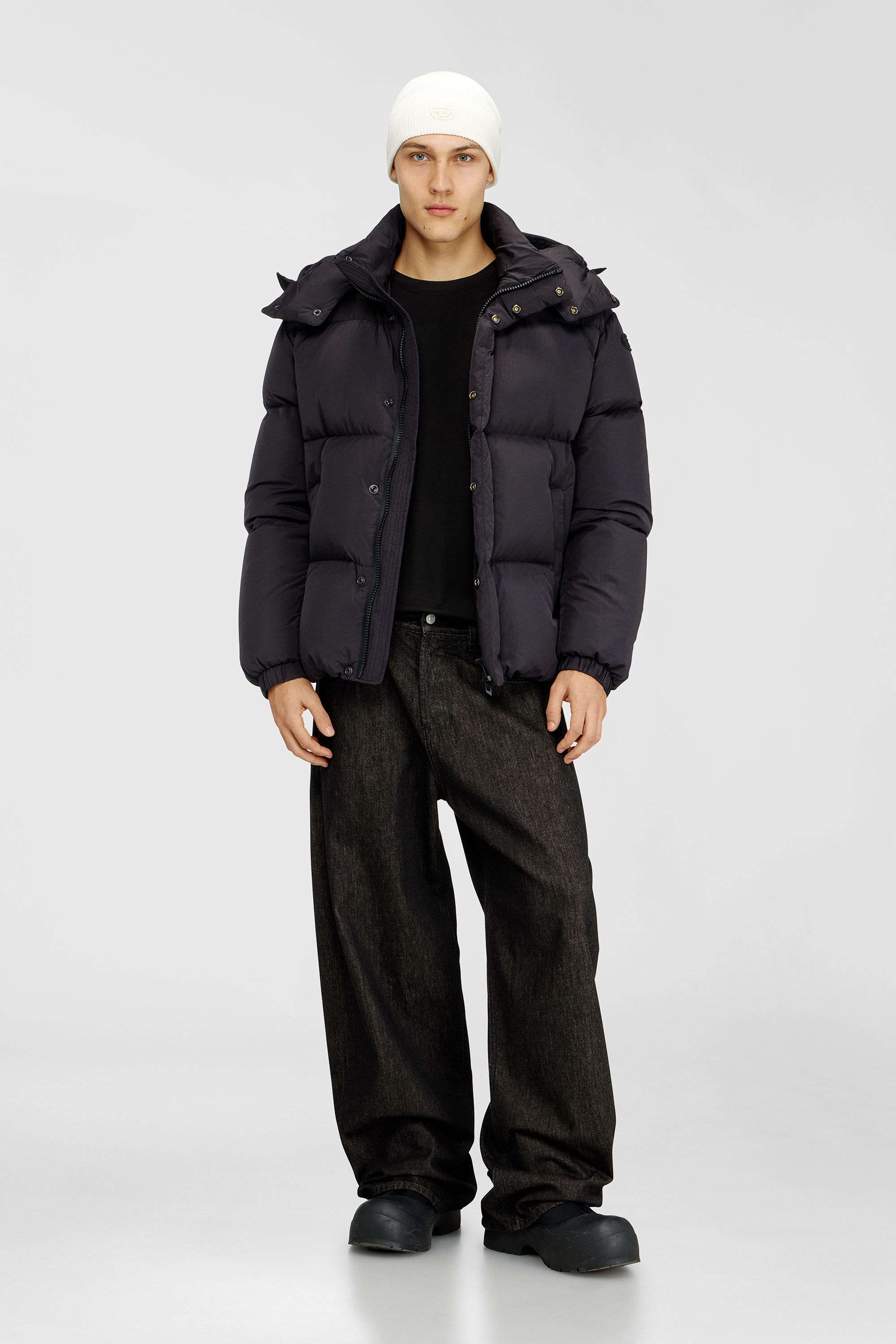Diesel - K-CODER-FULLY B, Unisex's ニットキャップロゴ in クリーム - 4