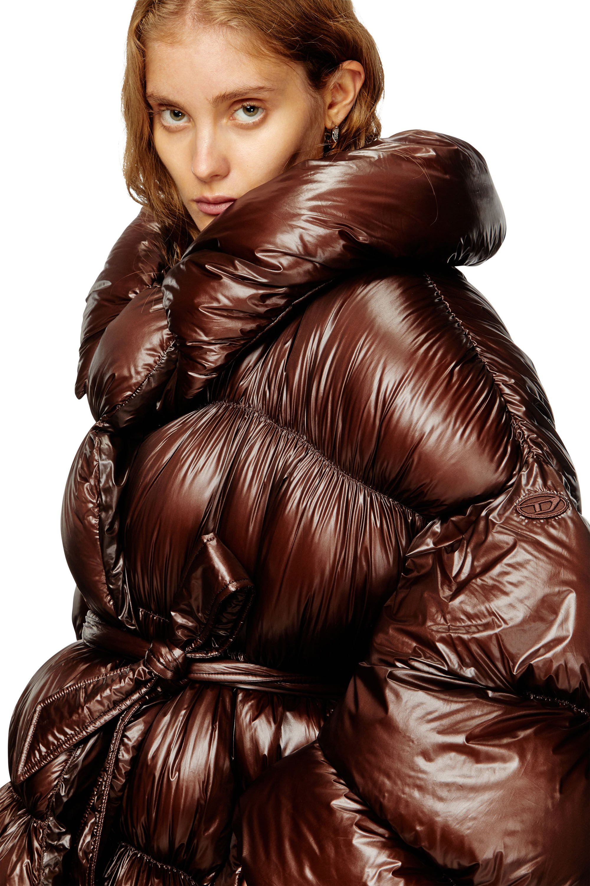 Diesel - W-INONA, Female's ダウンジャケット in ブラウン - 4
