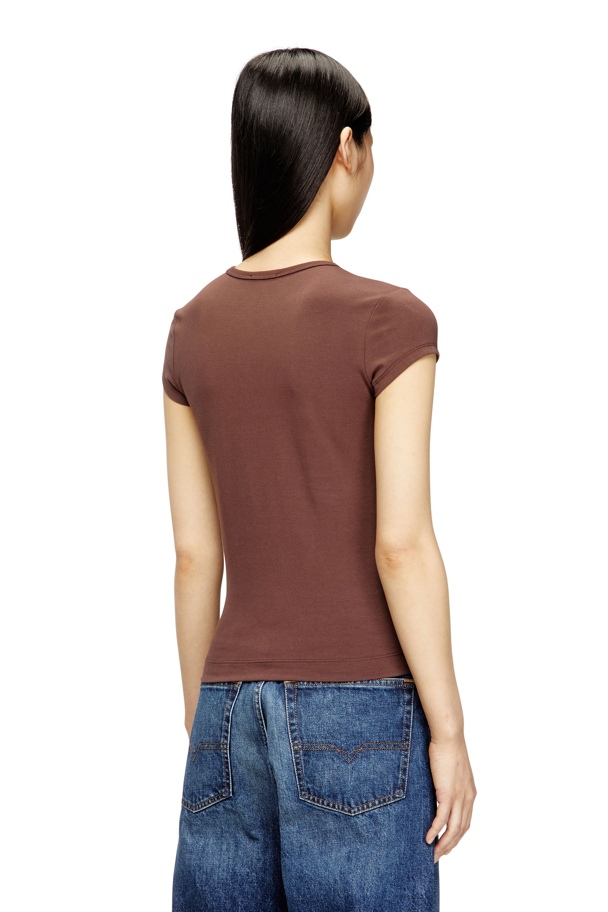 Diesel - T-ANGIE-OD, Female's 半袖トップ in ブラウン - 4