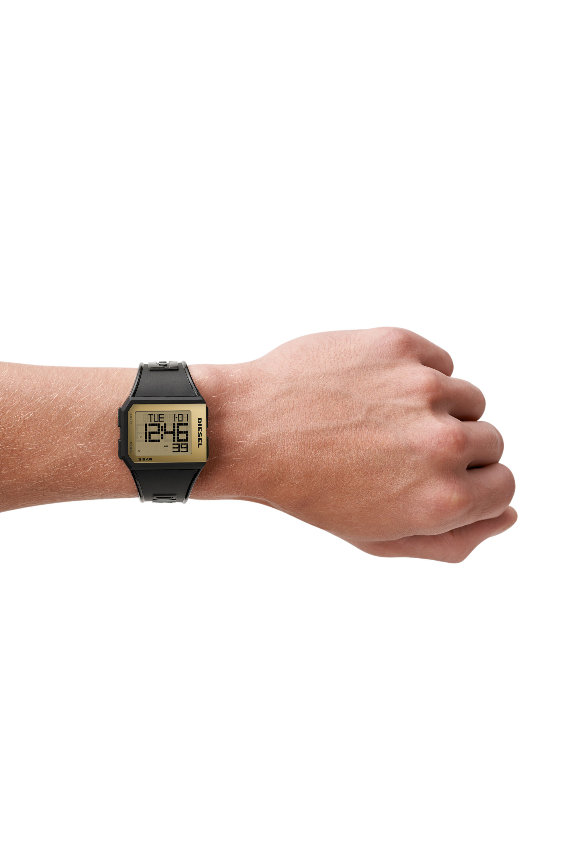 Diesel - DZ1943, Unisex's Chopped digital balck-gold watch in ブラック/ゴールド - 4