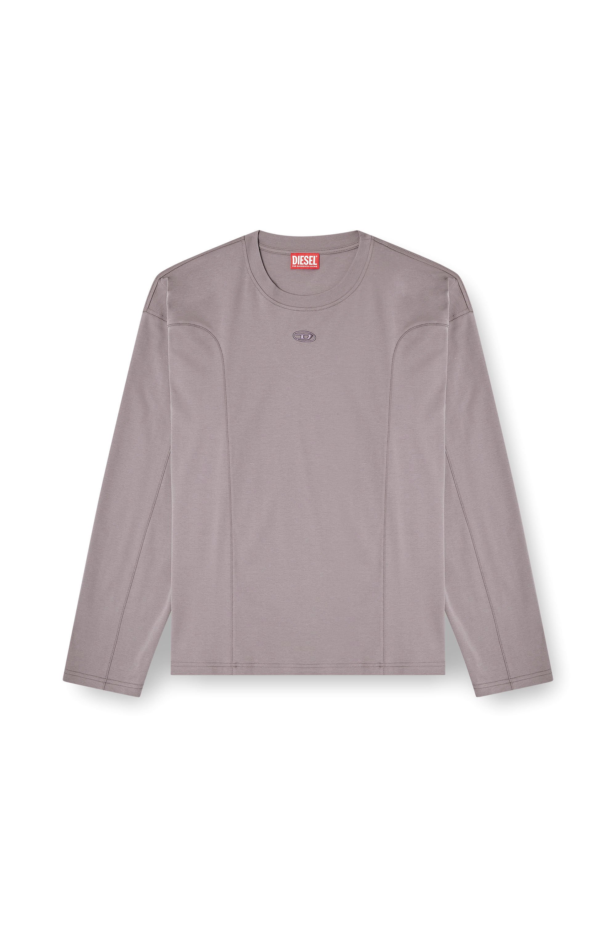 Diesel - T-BOXT-LS-INT, Male's 長袖Tシャツ in グレー - 2