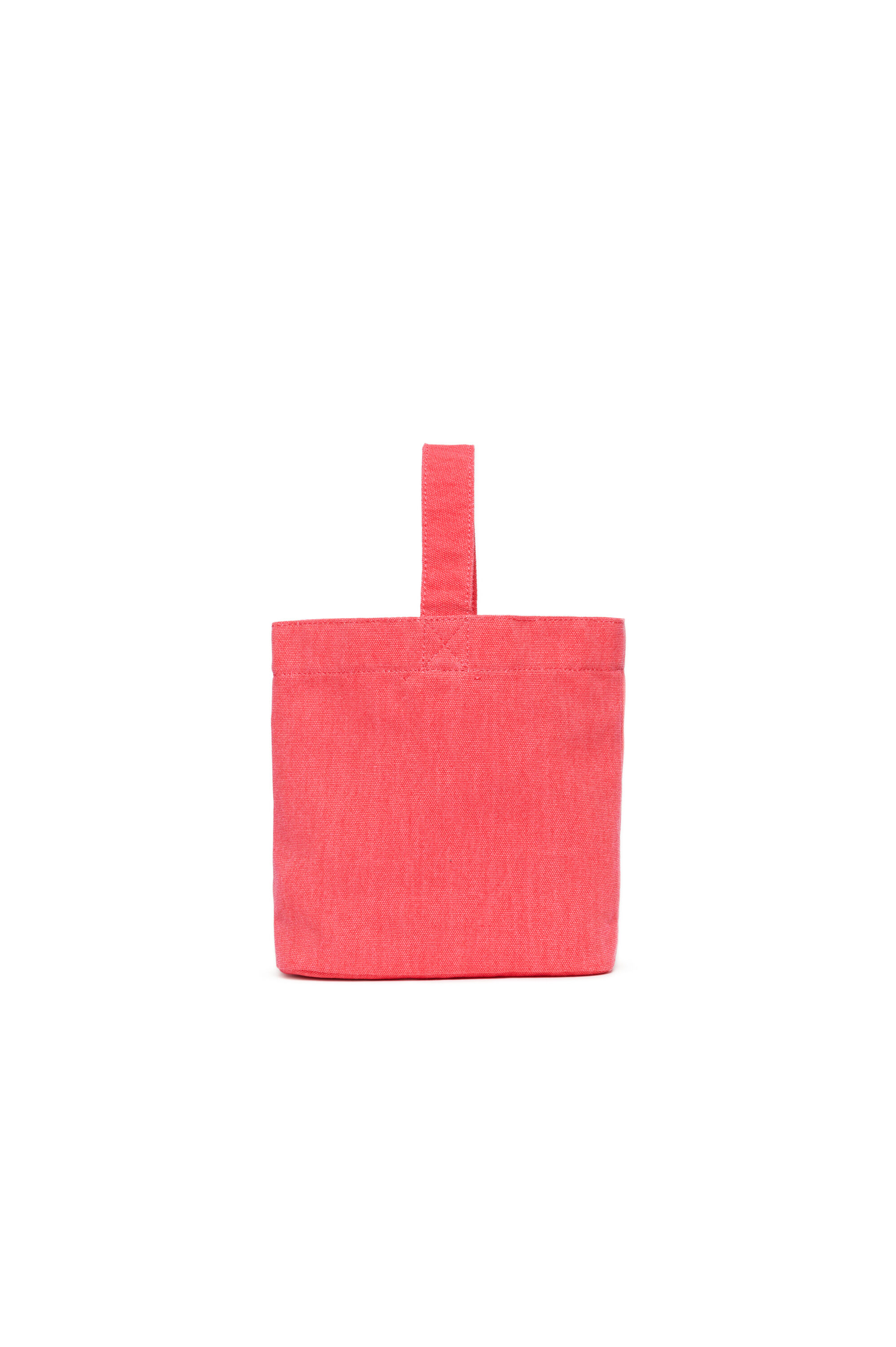 Diesel - WMATTIS, Female's Canvas bucket bag with Oval D embroidery in ピンク / ホワイト - 2