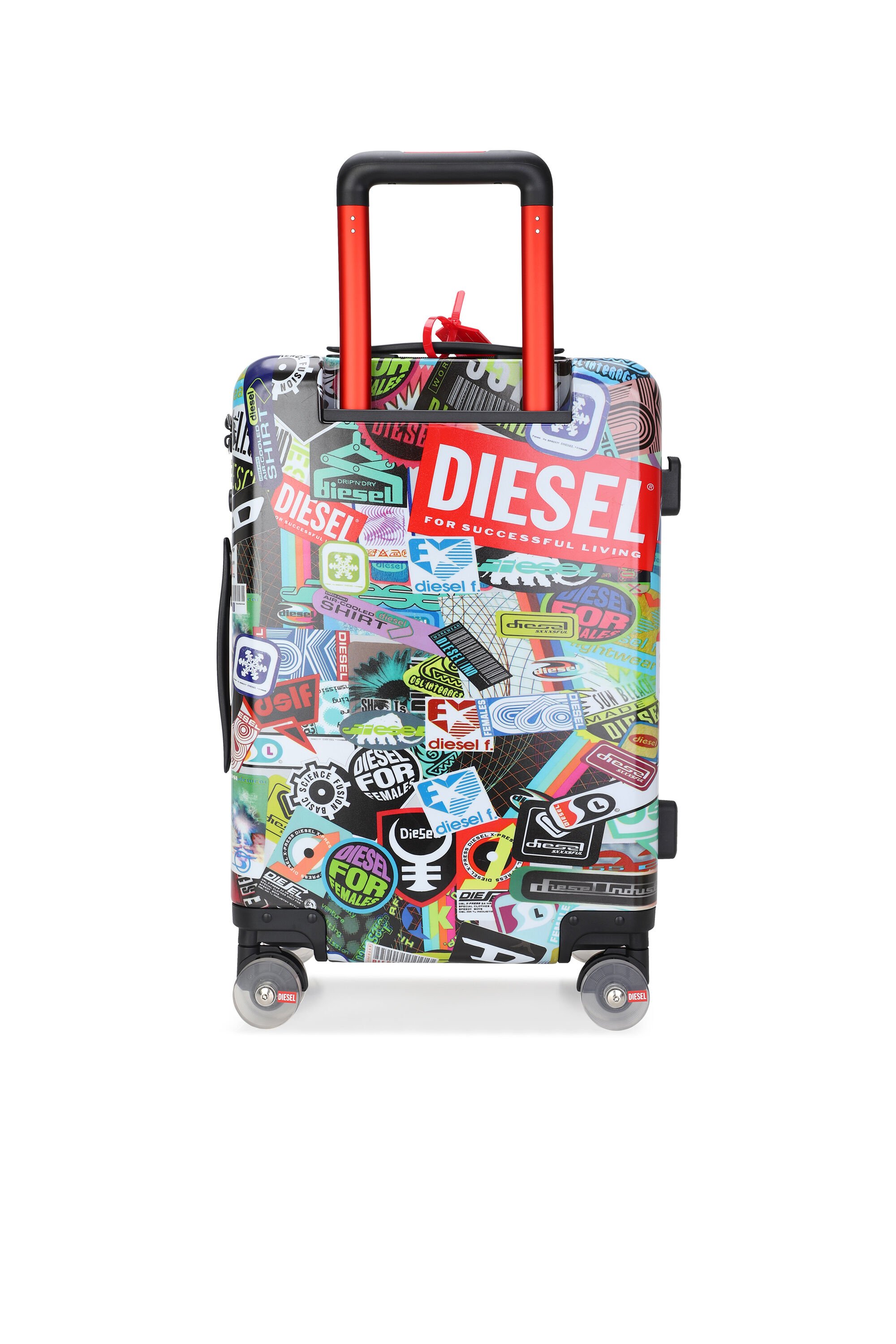 Diesel - DIESEL PC PRINTED TROLLEY-STICKERS- DSL0, Unisex's Sticker style carry‑on suitcase 20" in マルチカラー - 2