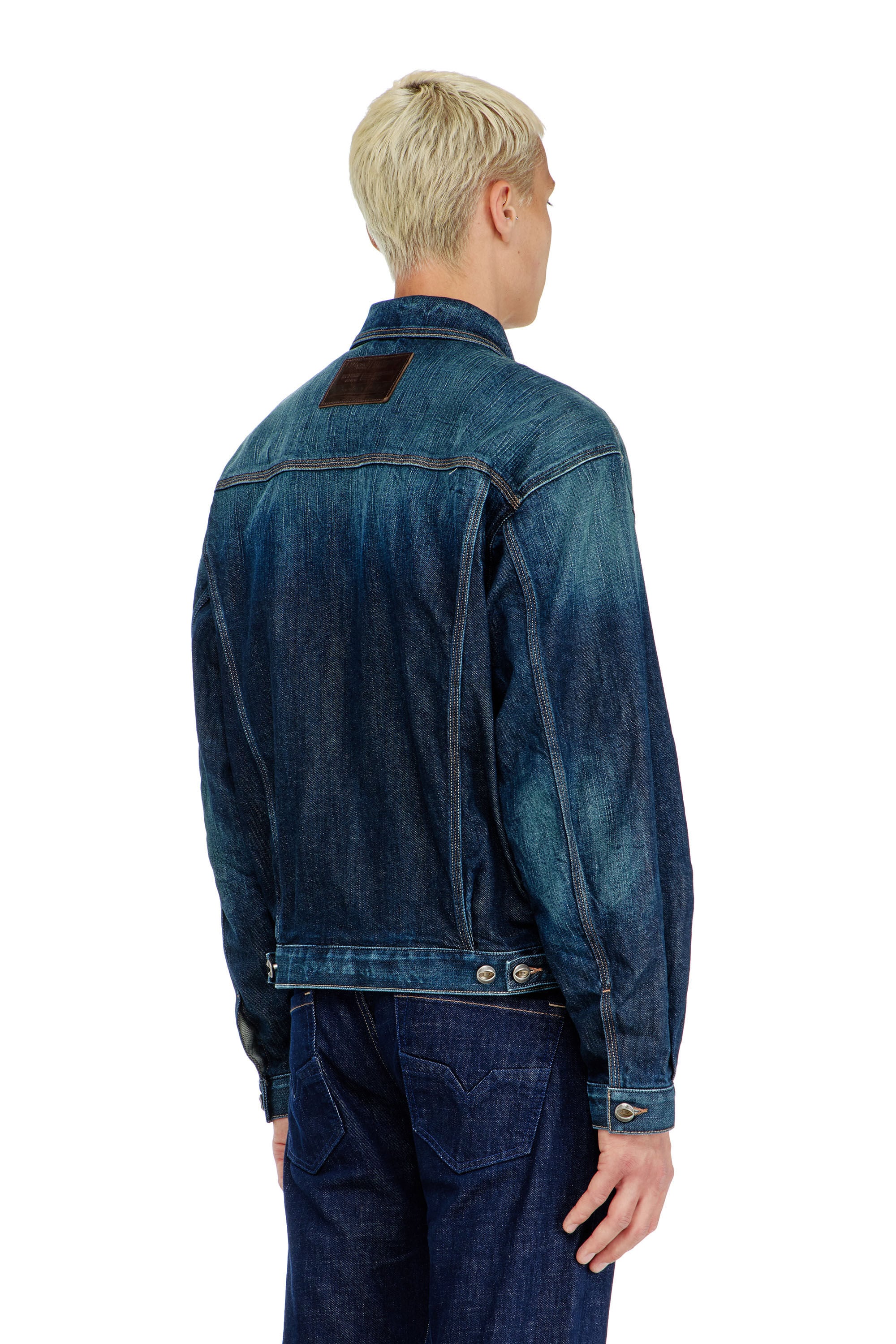 Diesel - D-DENVER-CL, Unisex's デニムジャケット in ミディアムブルー - 5