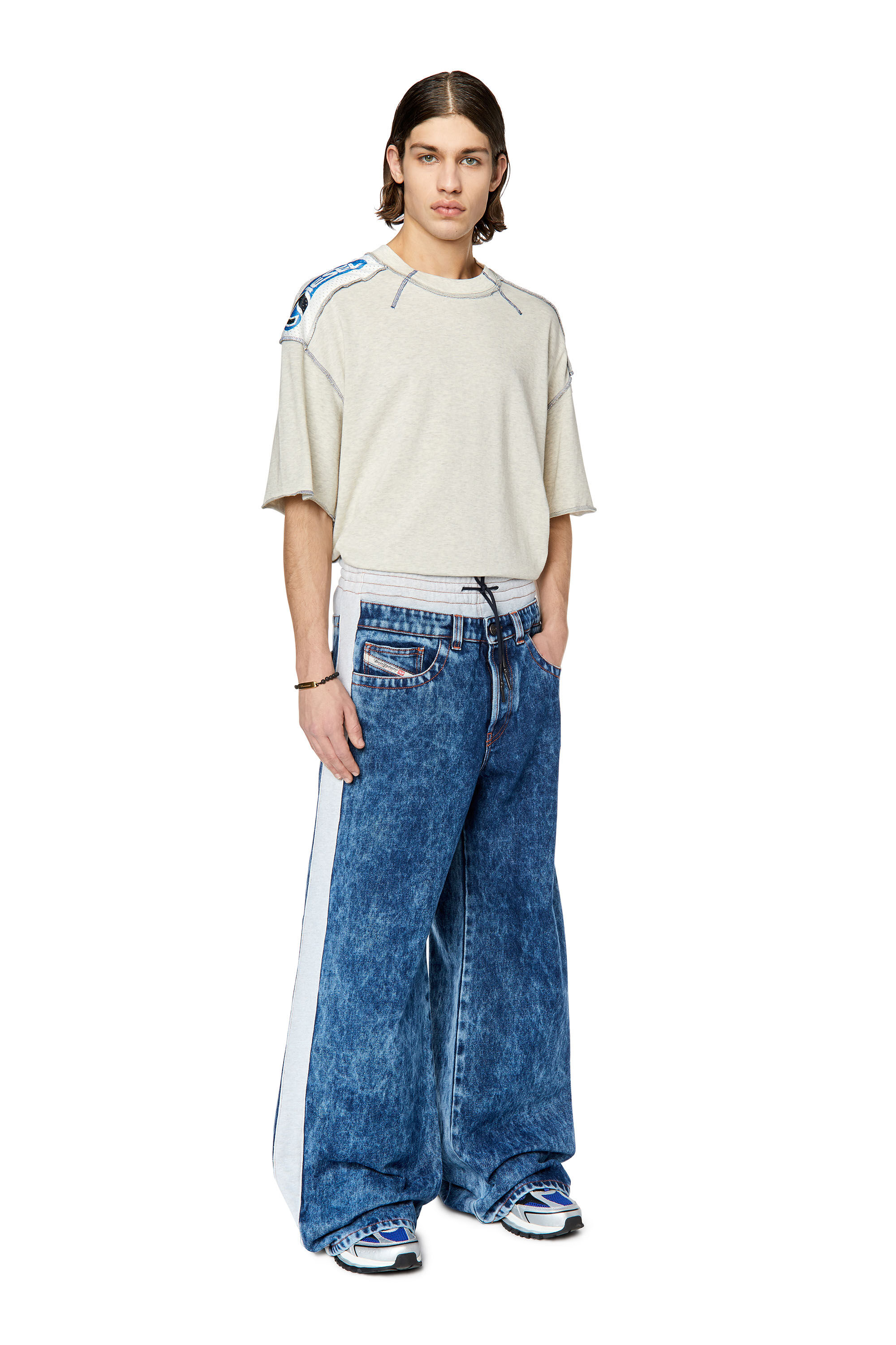 Diesel - Straight Jeans D-Seri 0EMAW, ミディアムブルー - Image 1
