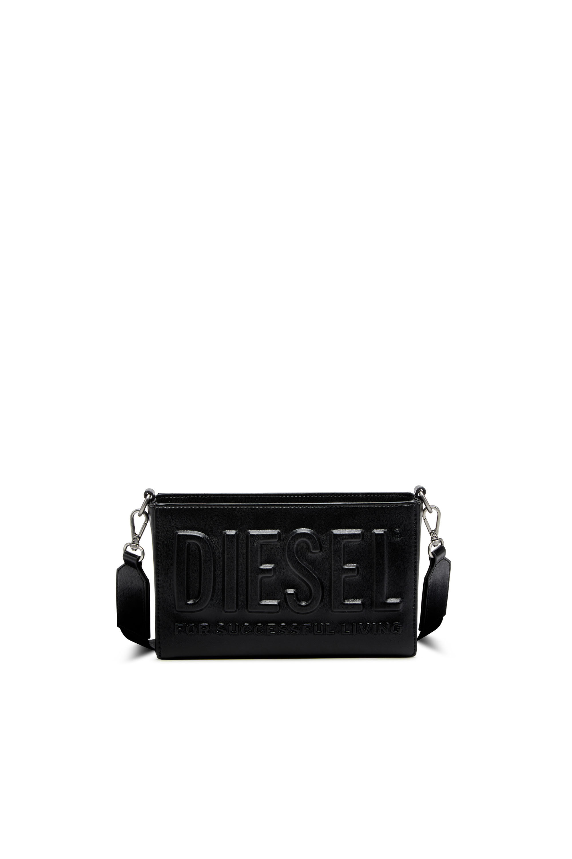 Diesel - DSL 3D CAMERA BAG, Male's Dsl 3D-PU camera bag with embossed logo in ブラック - 1