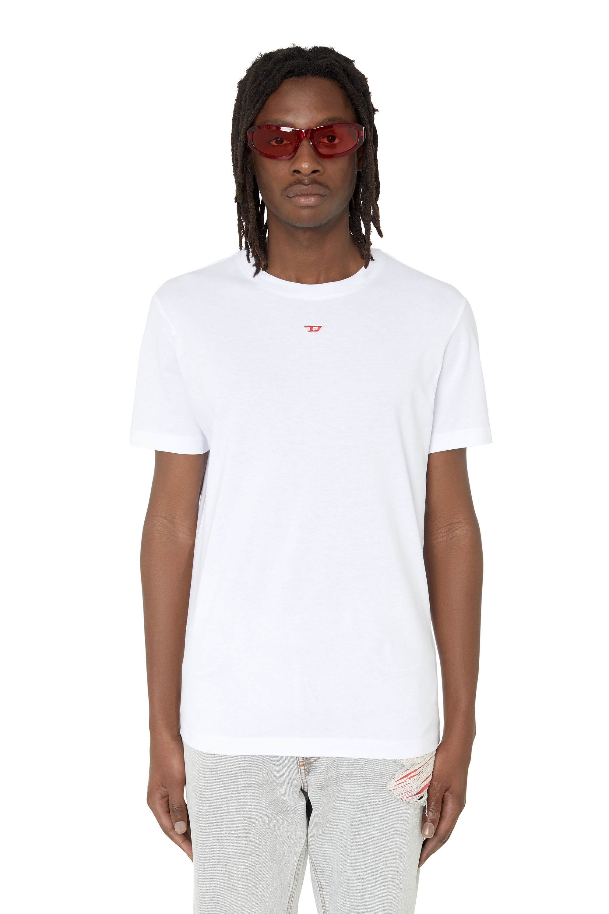 Diesel - T-DIEGOR-D, Male's Tシャツ Dロゴ in ホワイト - 3
