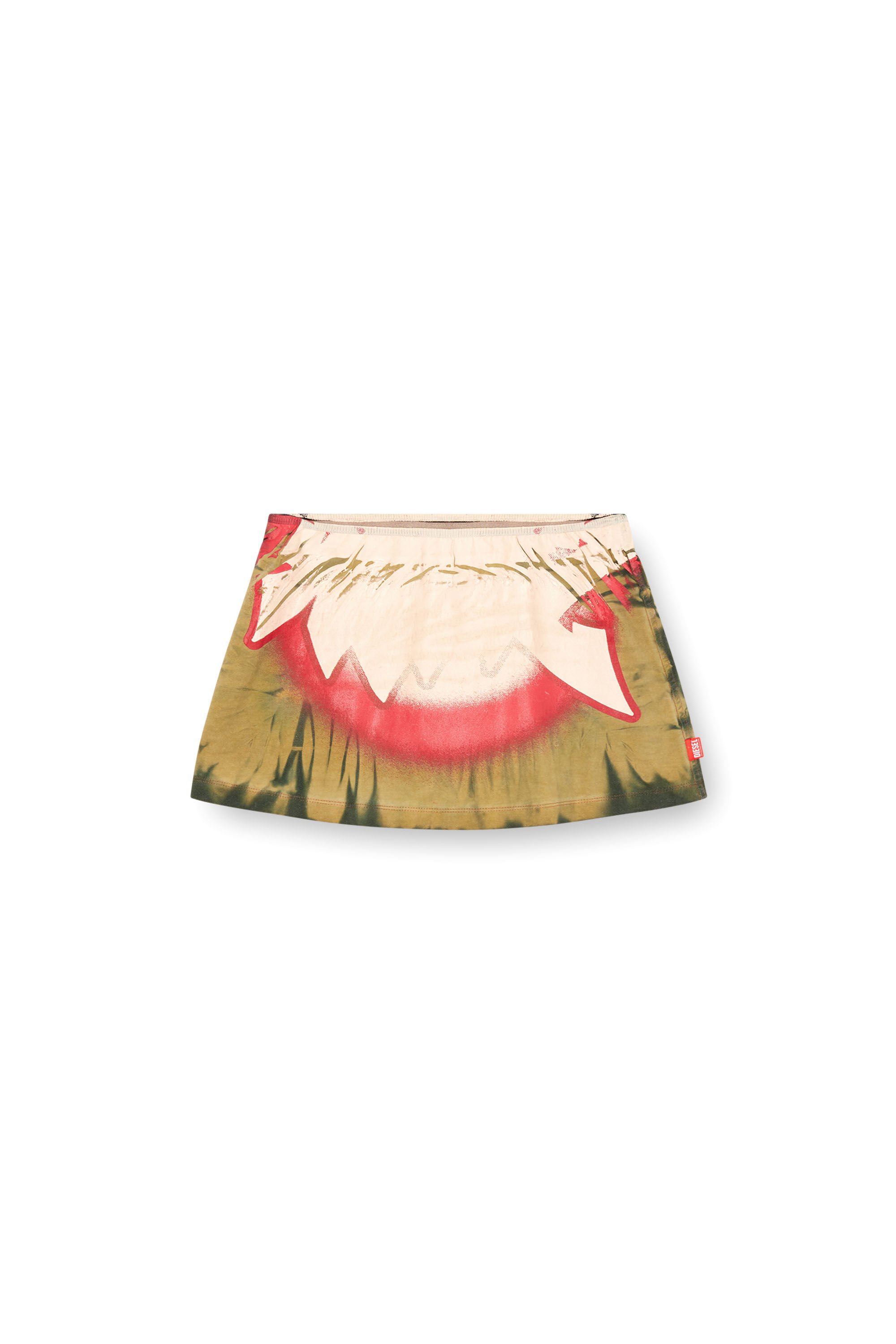 Diesel - O-HUNT-Q1, Female's Mini skirt with blowout print in ミリタリーグリーン - 2