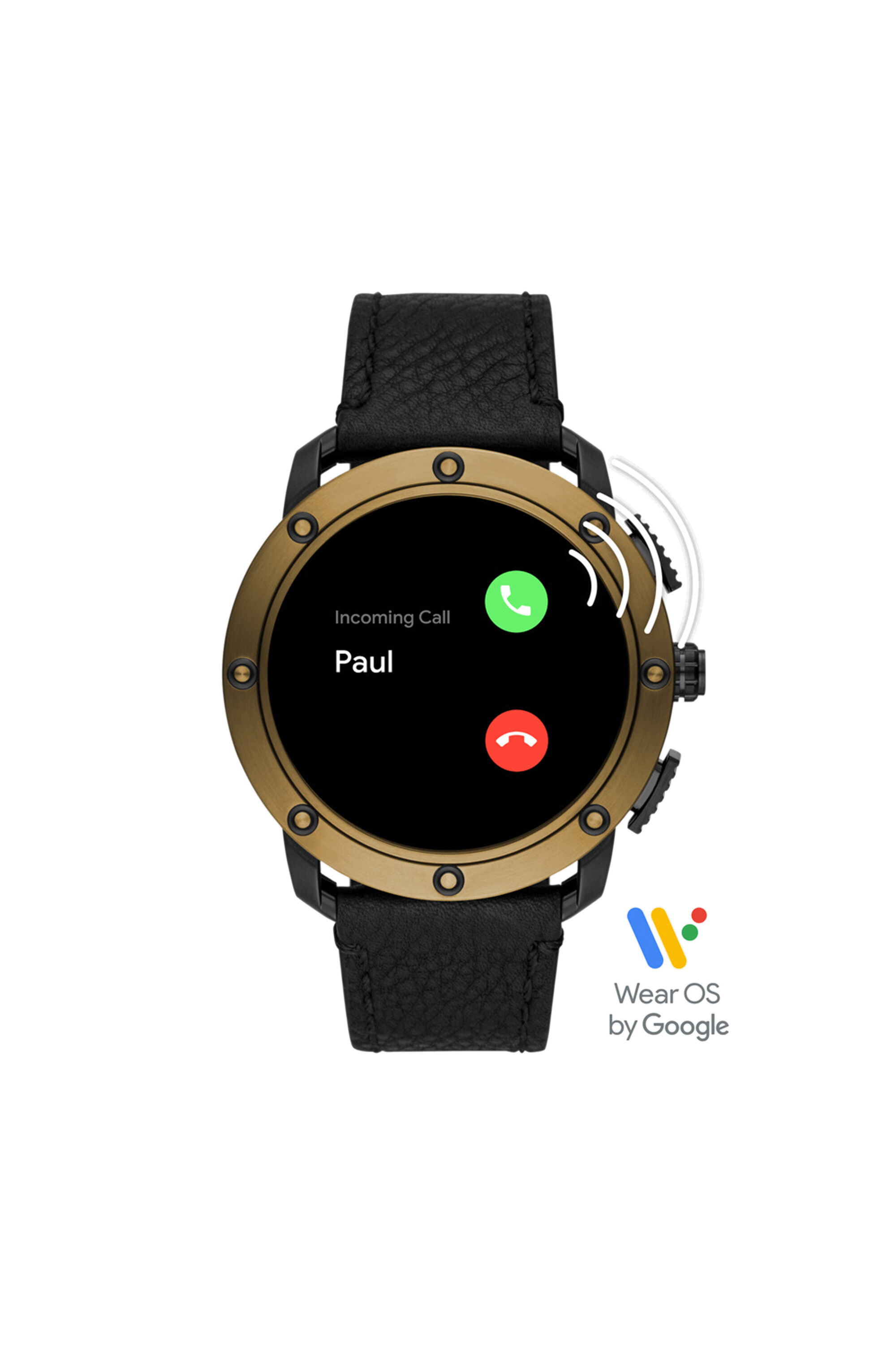 Diesel - DT2016, Male's Axial Smartwatch - Bronze Stainless Steel and Black Leather in ブラック/ブロンズ - 6