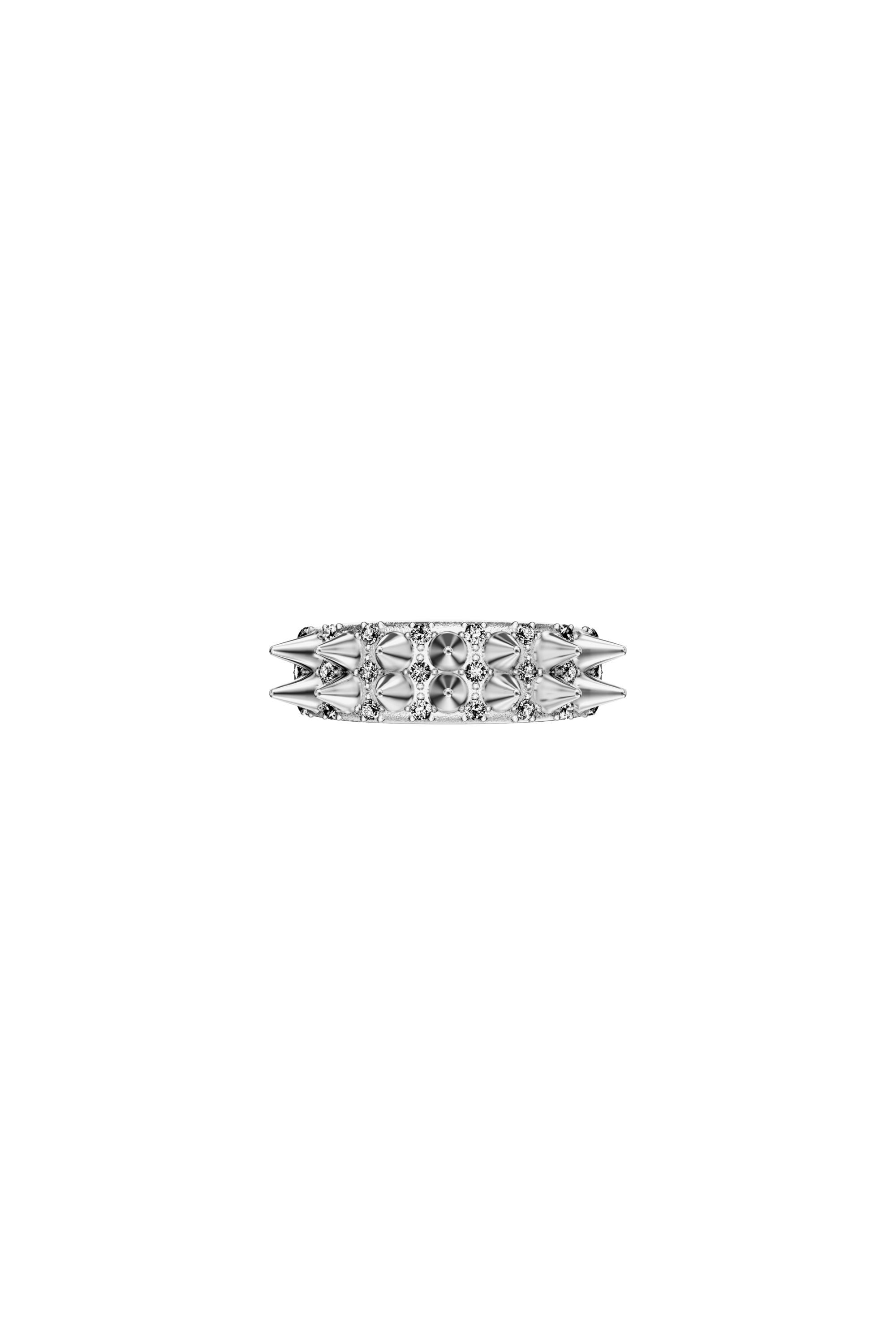 Diesel - DX1723040, Unisex's Stainless Steel Band Ring in シルバー - 3