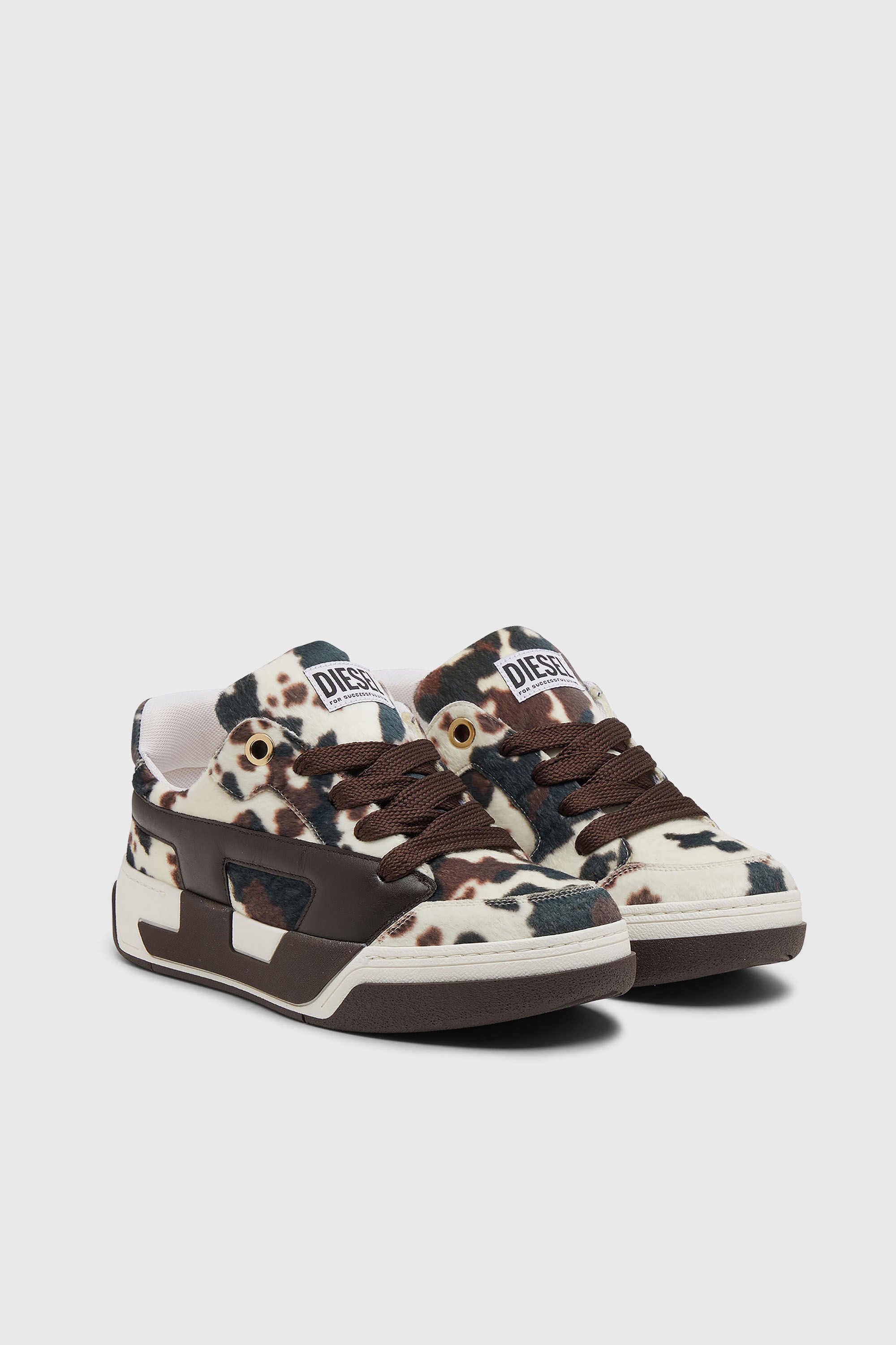 Diesel - S-D-OLLIE LOW, Male's ローカットスニーカー in ホワイト/ブラウン - 2