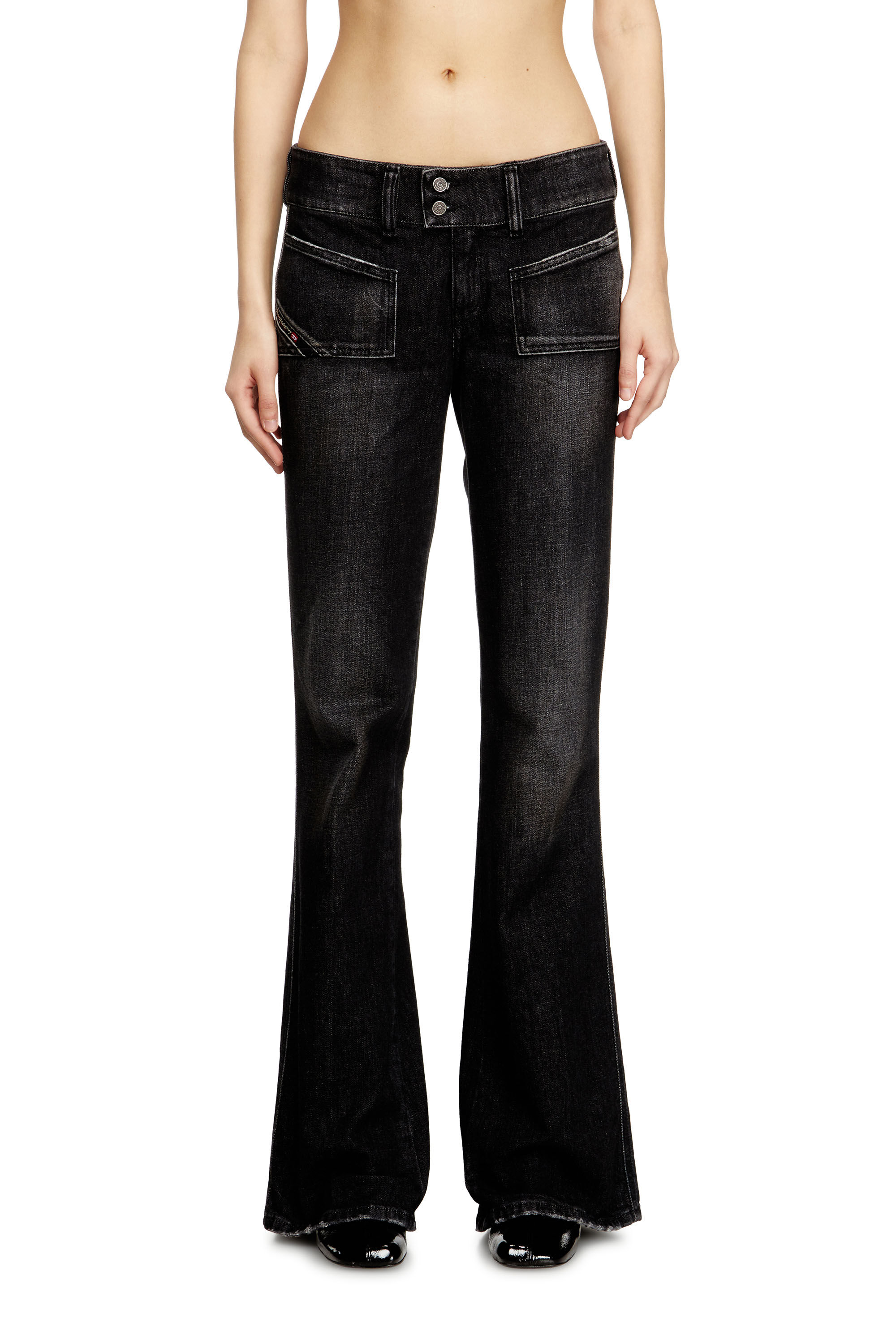 Diesel - Female's Bootcut Jeans D-Hush 09N50, ブラック/ダークグレー - 3
