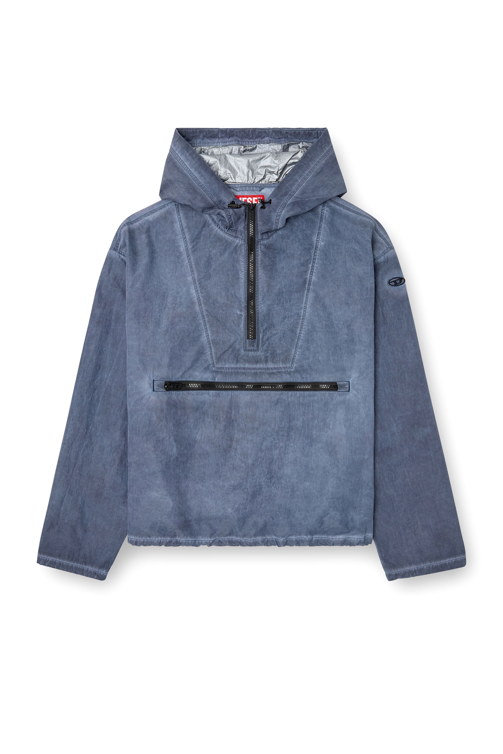 Diesel - J-NOODE-A, Male's Packable hooded anorak jacket in ブルー - 2