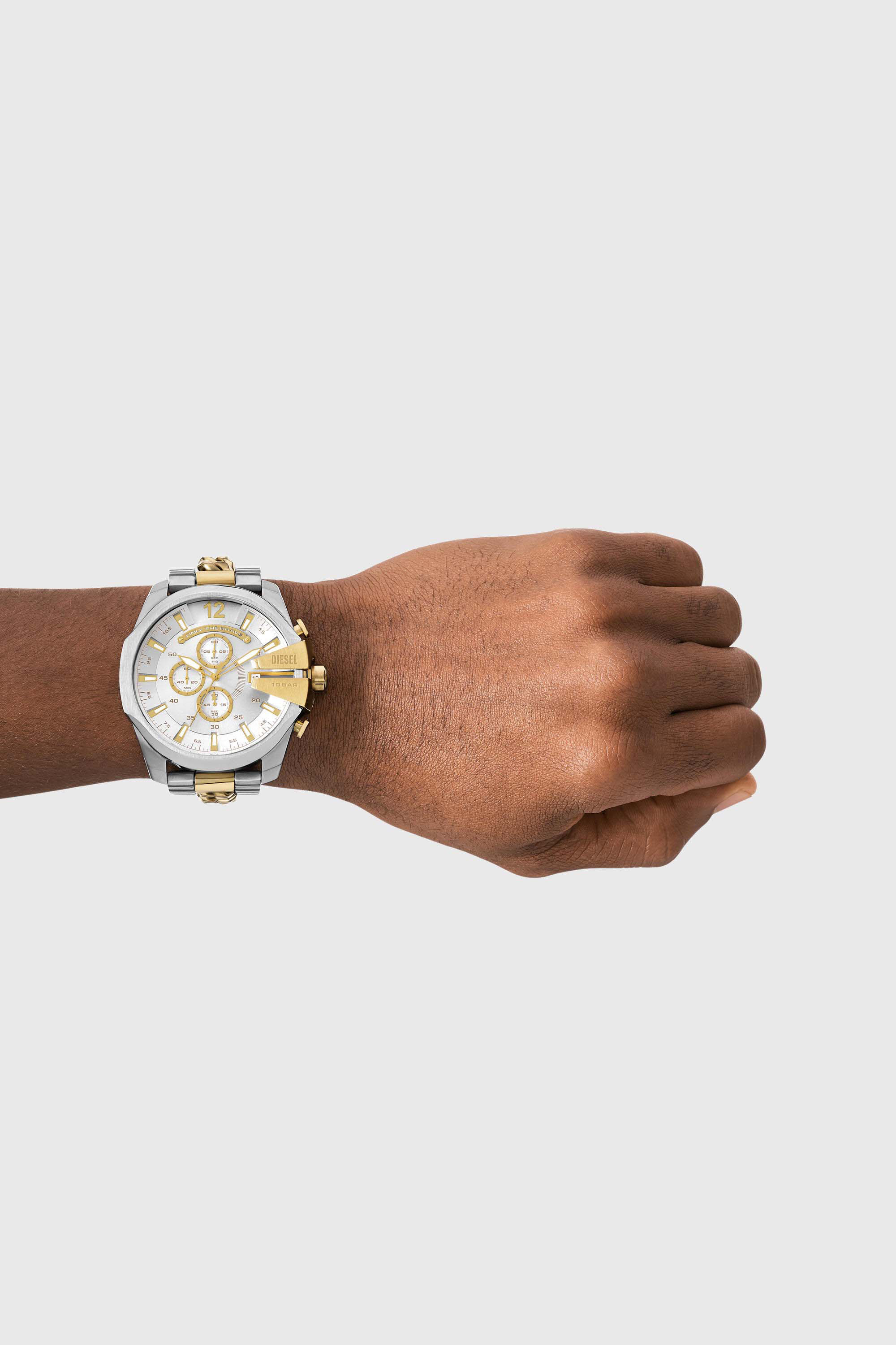 DZ4672 WATCH Mega Chief Two-Tone Stainless Steel Watch｜シルバー