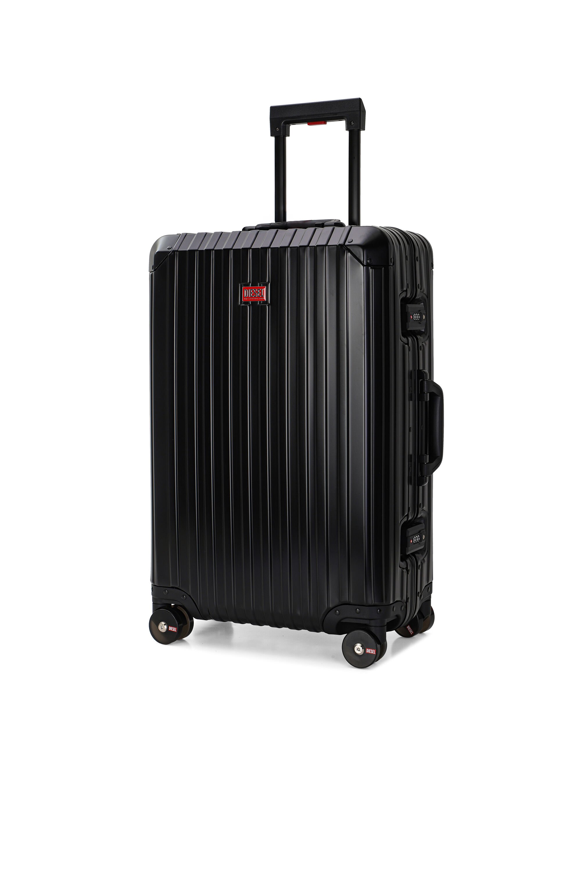 Diesel - DIESEL ALUMINUM TROLLEY- DSL002, Unisex's Aluminum suitcase size M in ブラック - 5