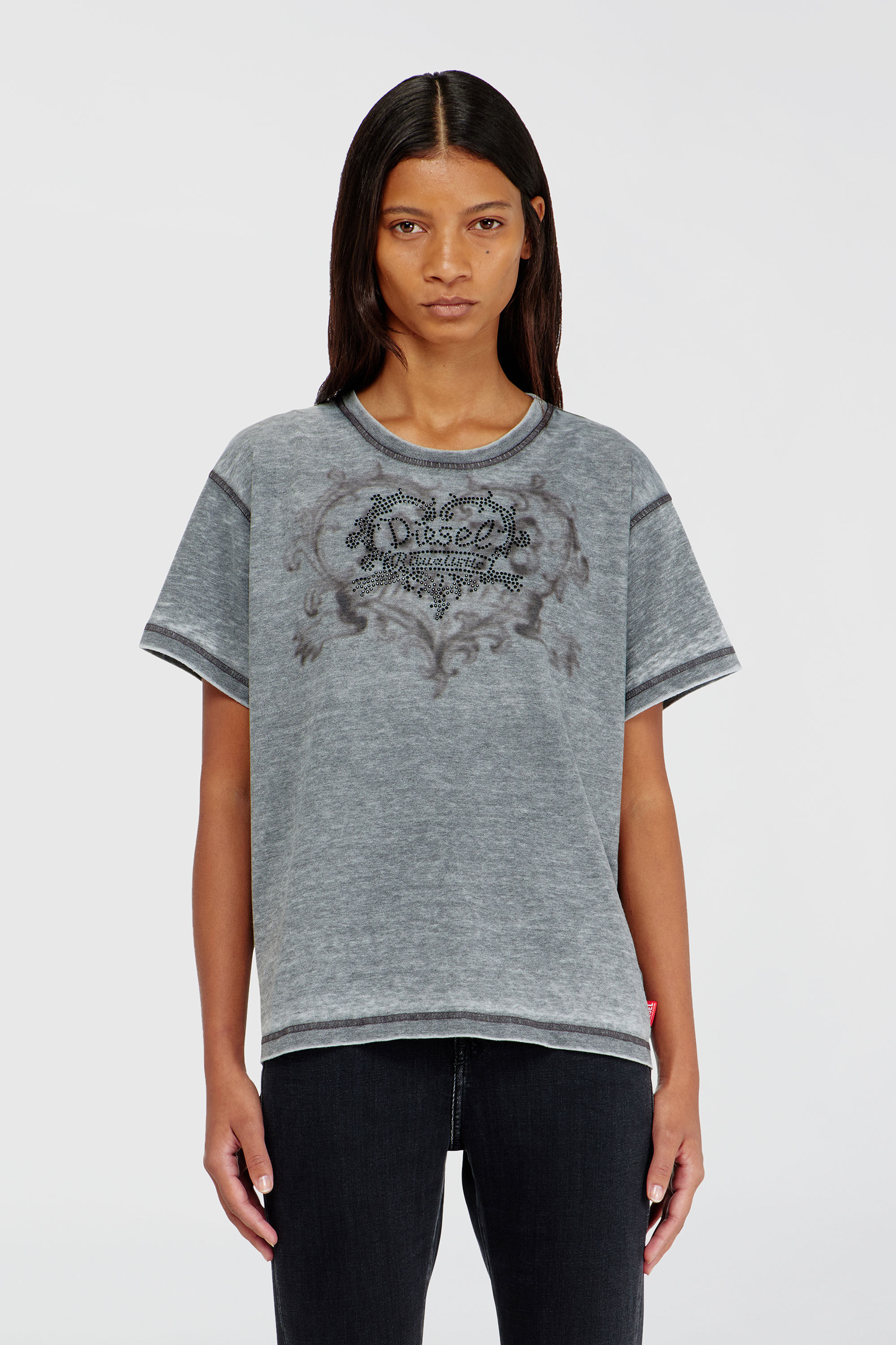 Diesel - T-NORMY-AA5, Female's Tシャツ in グレー - 3