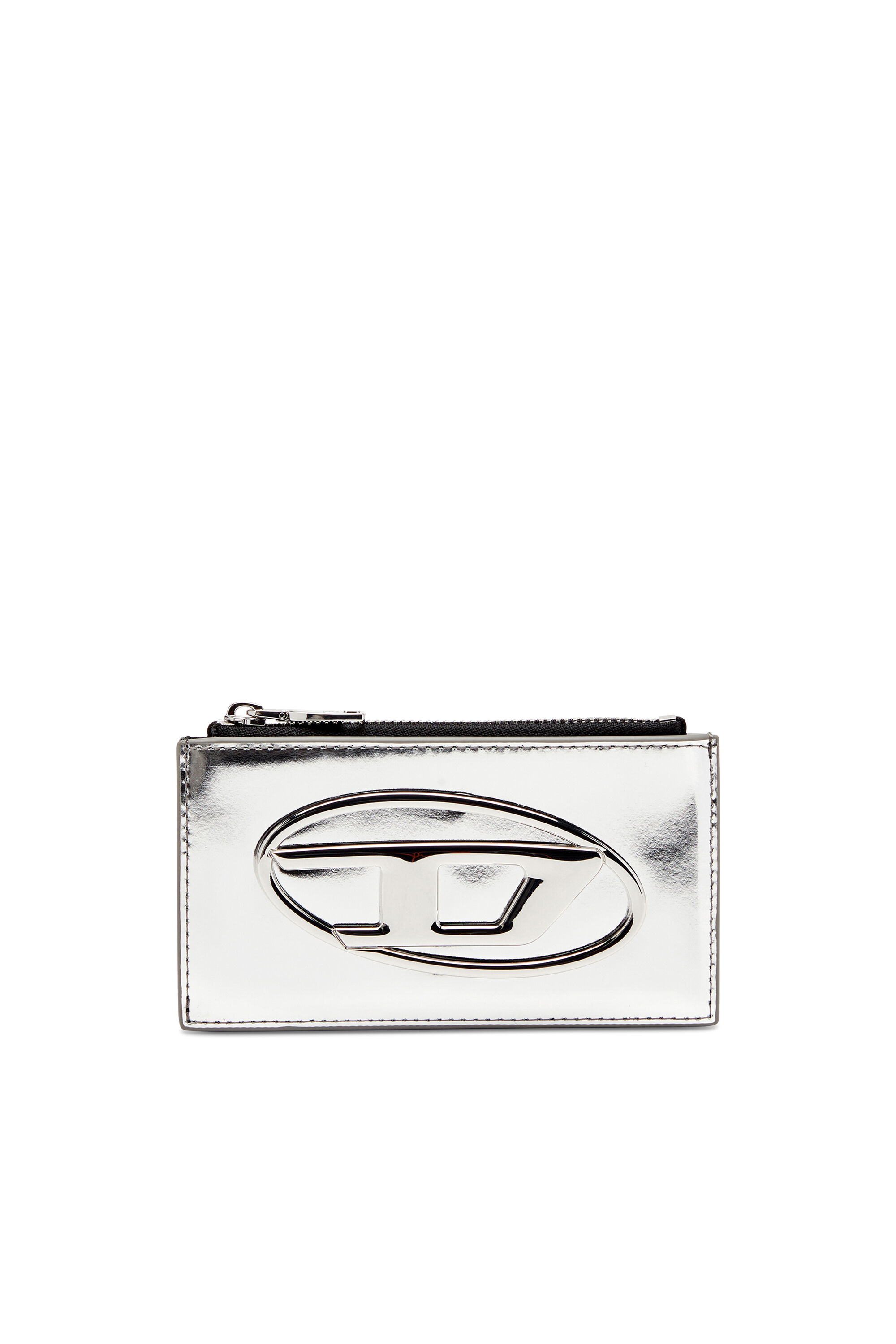 Diesel - 1DR CARD HOLDER III, Female's Card holder in mirror leather in シルバー - 1