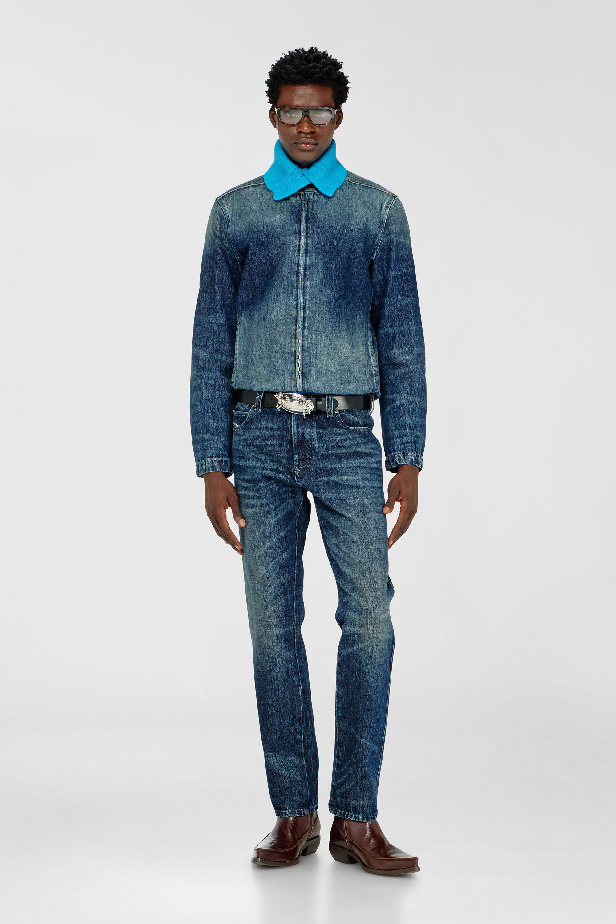 Diesel - D-GLORY-FSJ, Male's Jeans - in ダークブルー - 1