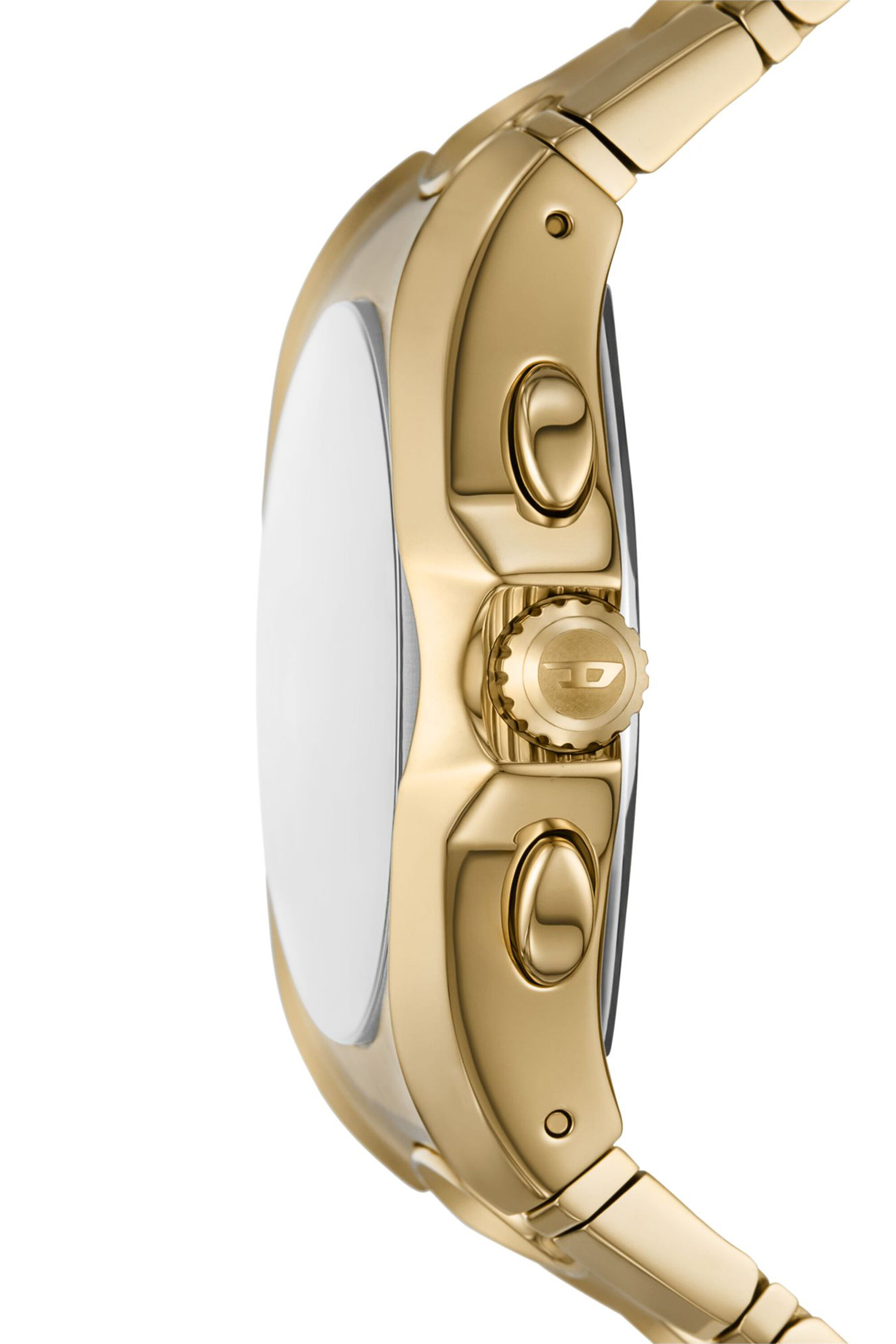 DZ4695 WATCH D-Curve gold-tone stainless steel watch｜ゴールド