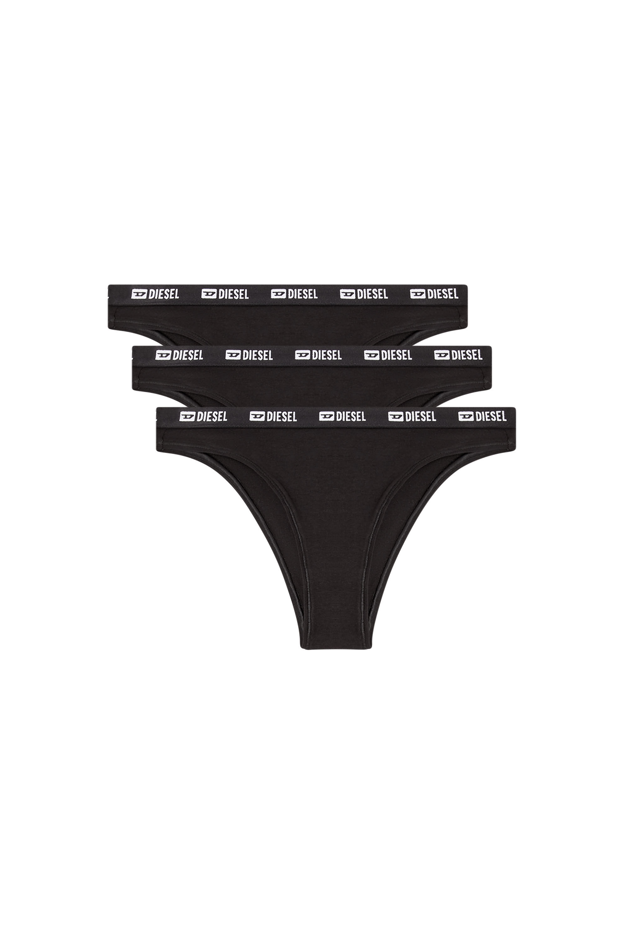Diesel - LIZ-D-BOX-3PACK, Female's Three-pack briefs with slim logo waist in ブラック - 2