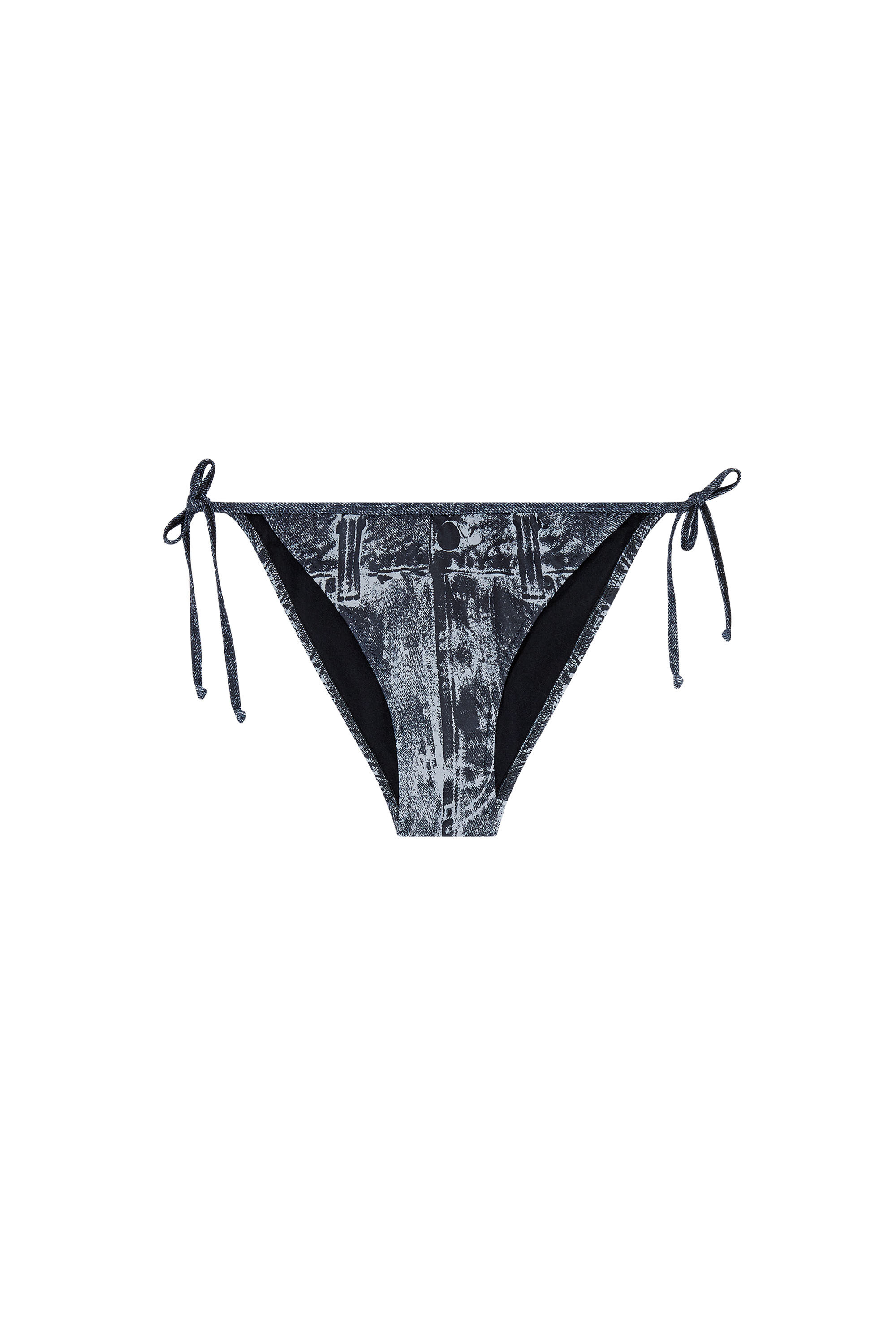 Diesel - BFPN-BRIGITTES, Female's Swim briefs with denim print in ブラック - 4