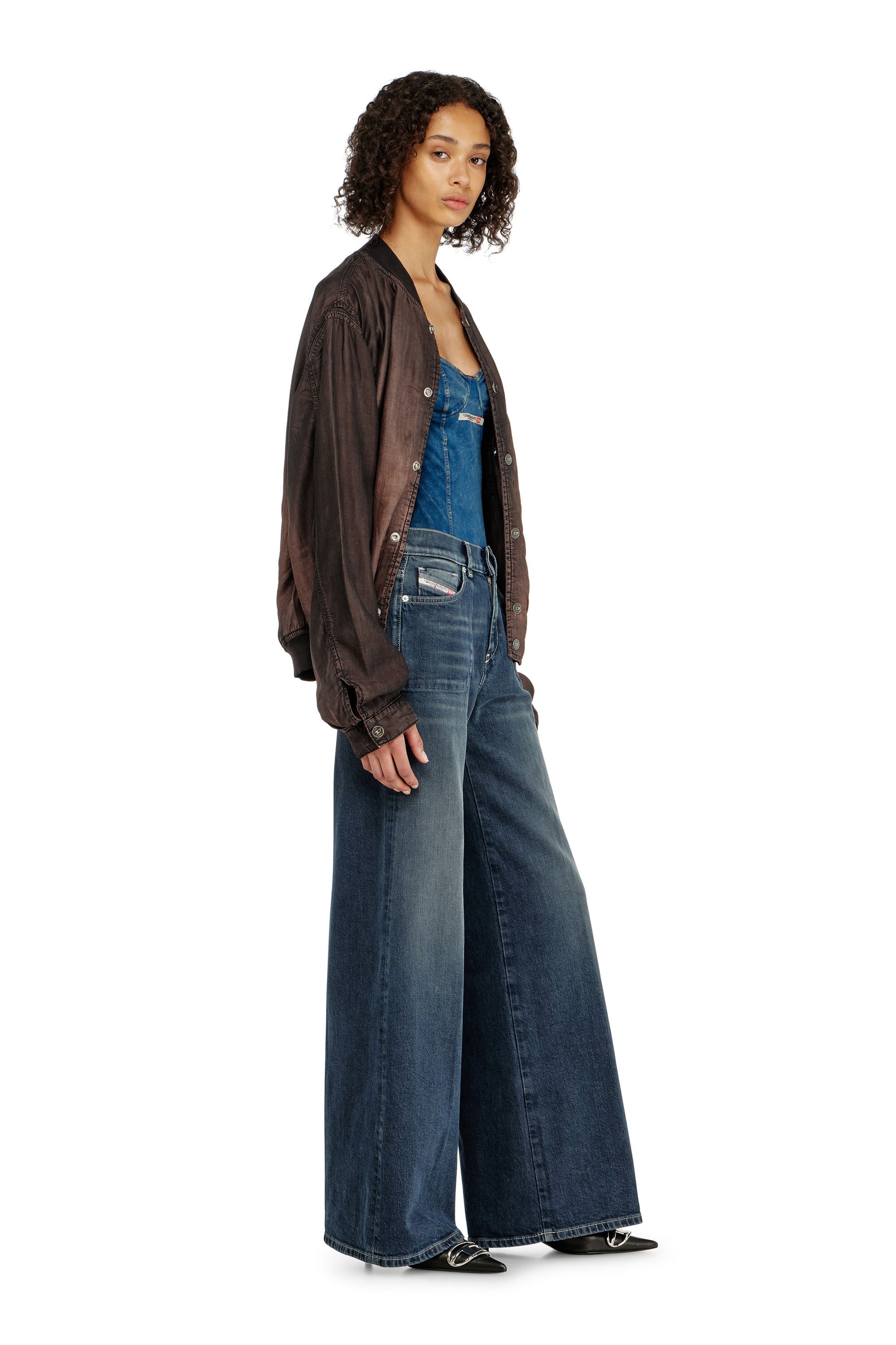 Diesel - Female's Flare Jeans 1978 D-Akemi 007EI, ダークブルー - 2