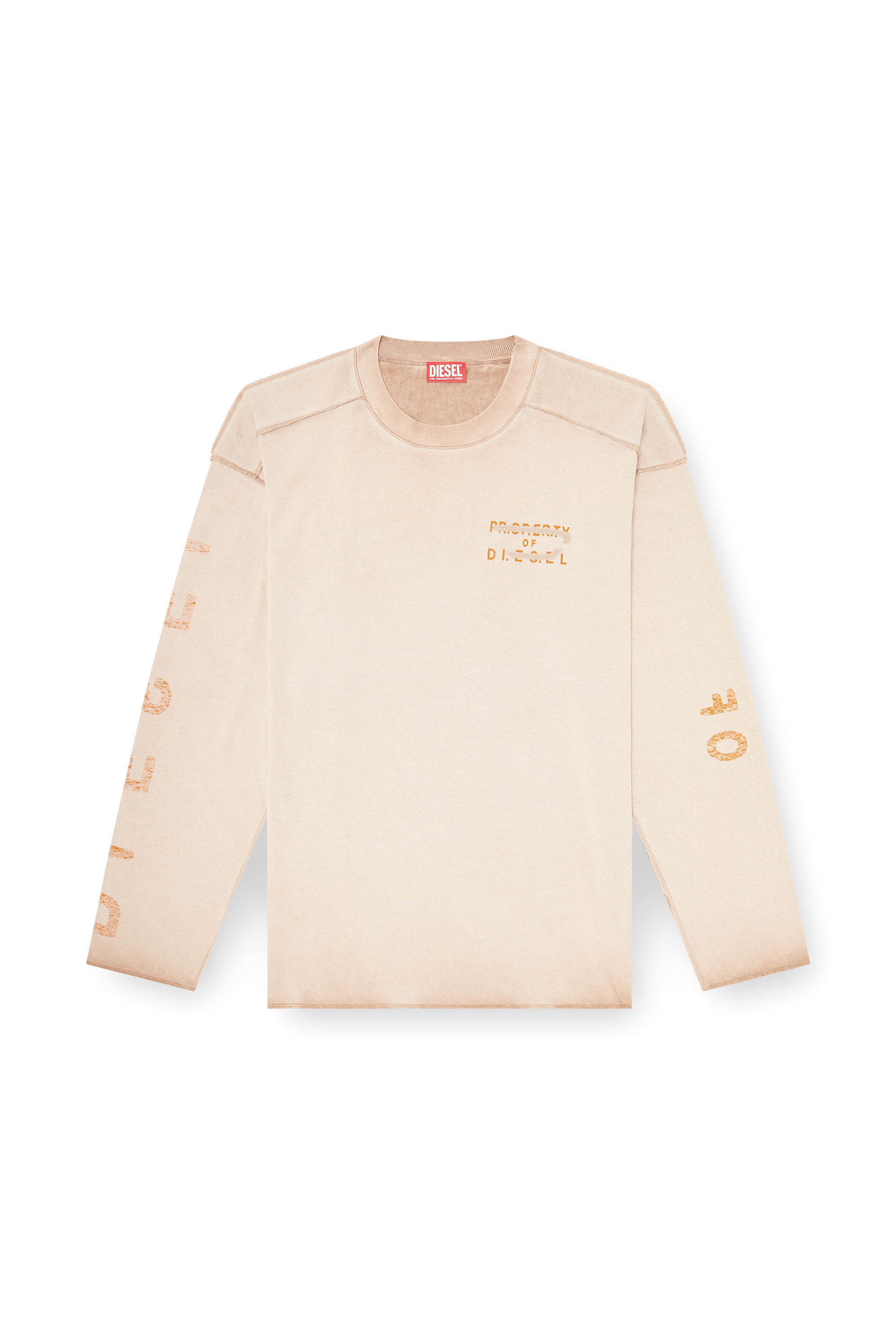 T-LOOK-LS 長袖Tシャツ｜ベージュ｜メンズ｜DIESEL