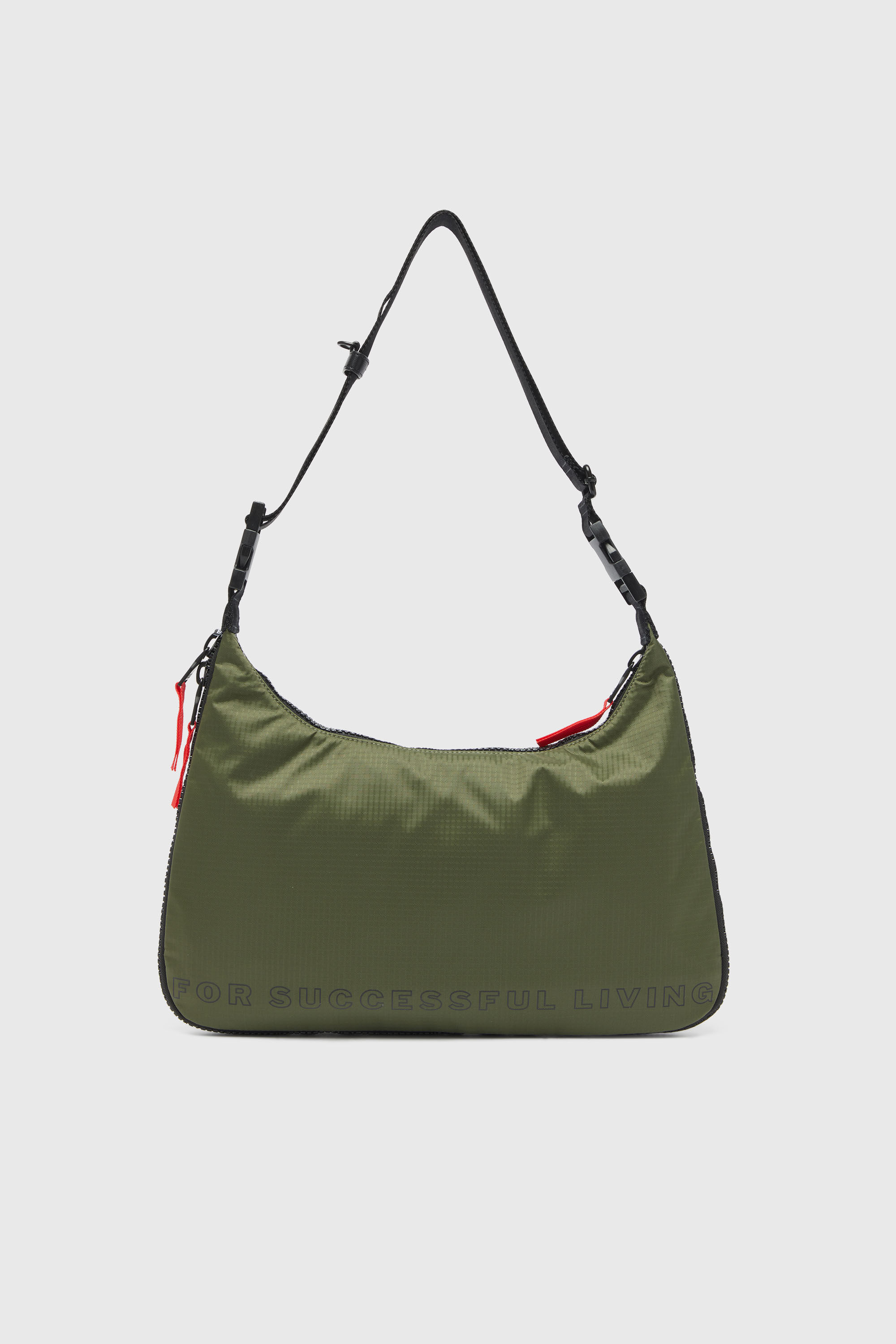 Diesel - ZIP-D SHOULDER L X, Unisex's ショルダーバッグ in オリーブグリーン - 2