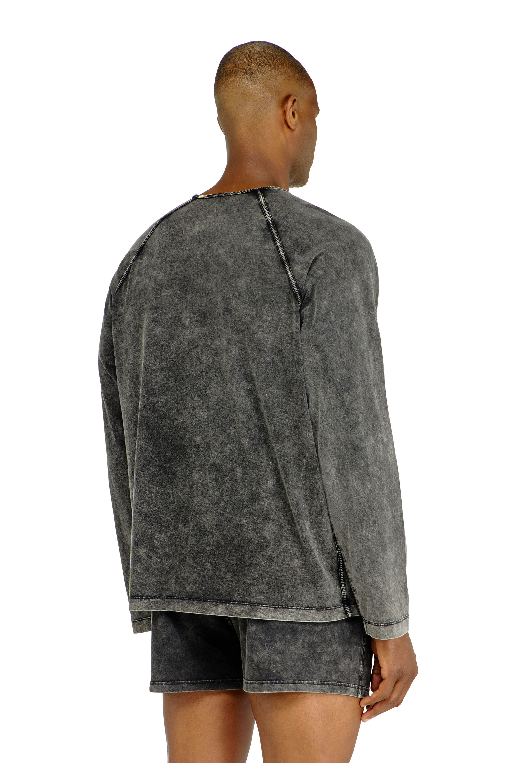 Diesel - BRYAN-DNM, Male's 長袖Tシャツ in ダークグレー - 3