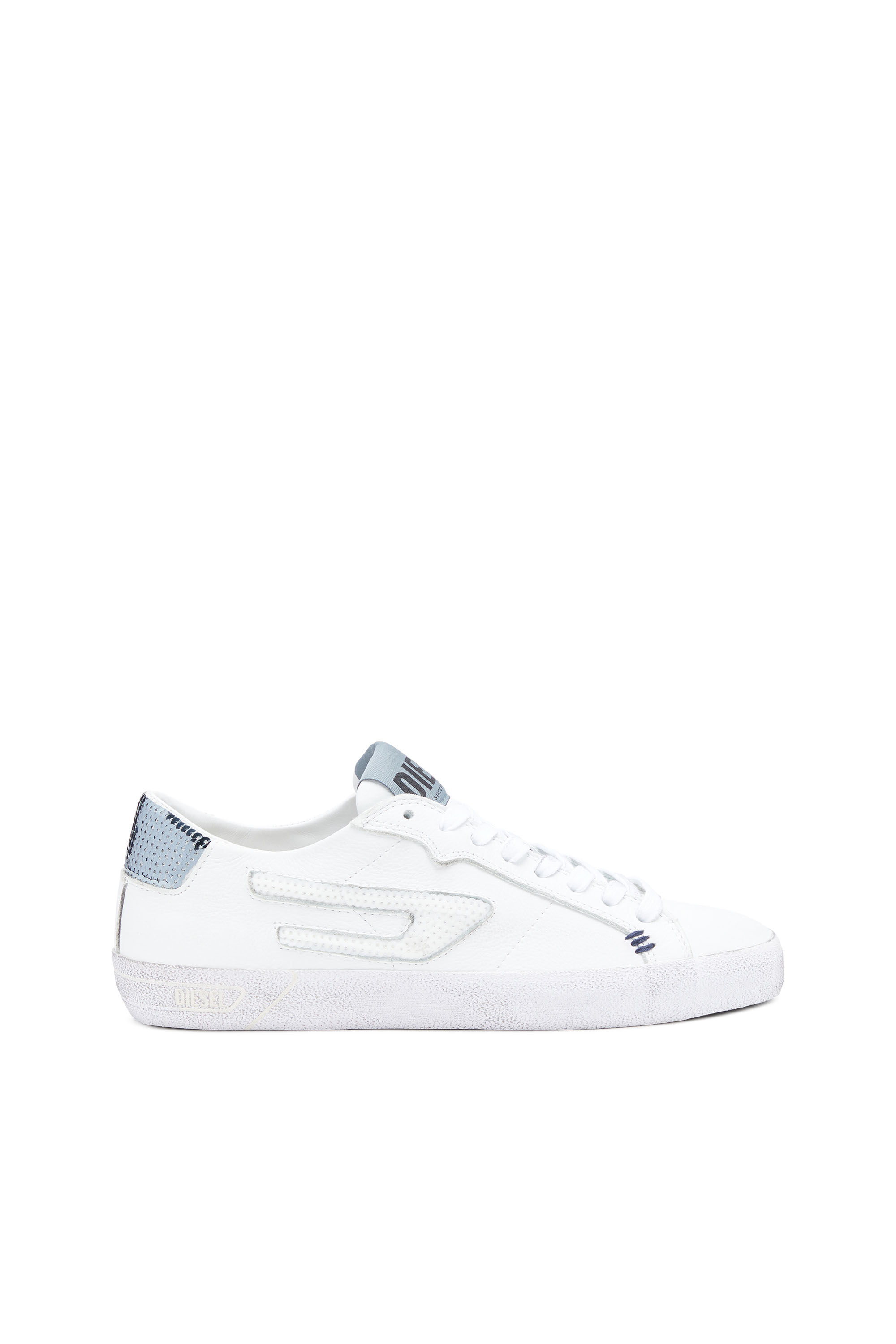 Diesel - S-LEROJI LOW X, Female's カウレザー ローカットスニーカー - S-Leroji Low X in ホワイト/グレー - 1