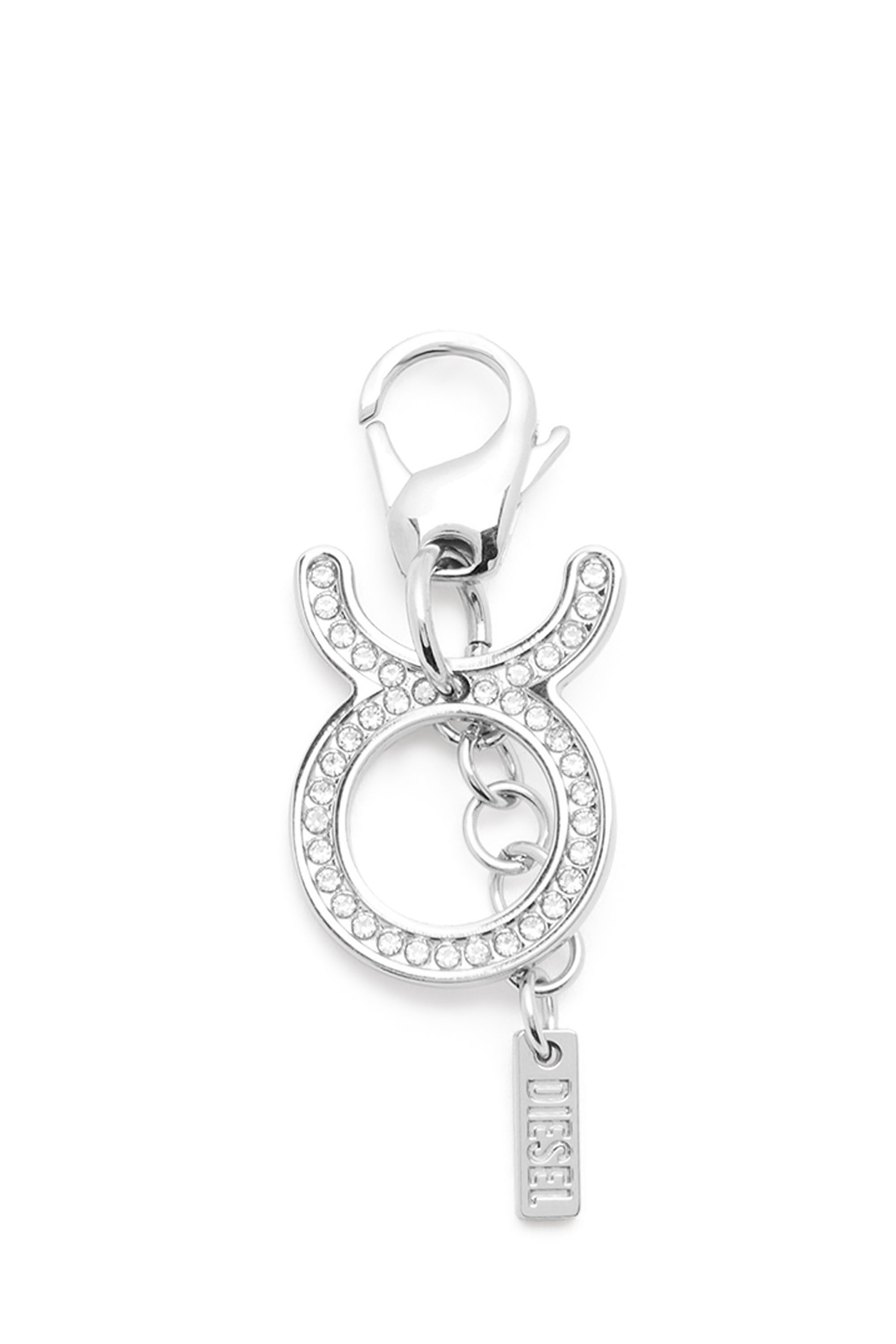 Diesel - CHARM TAURUS, Unisex's Metal Taurus charm with rhinestones in シルバー - 1