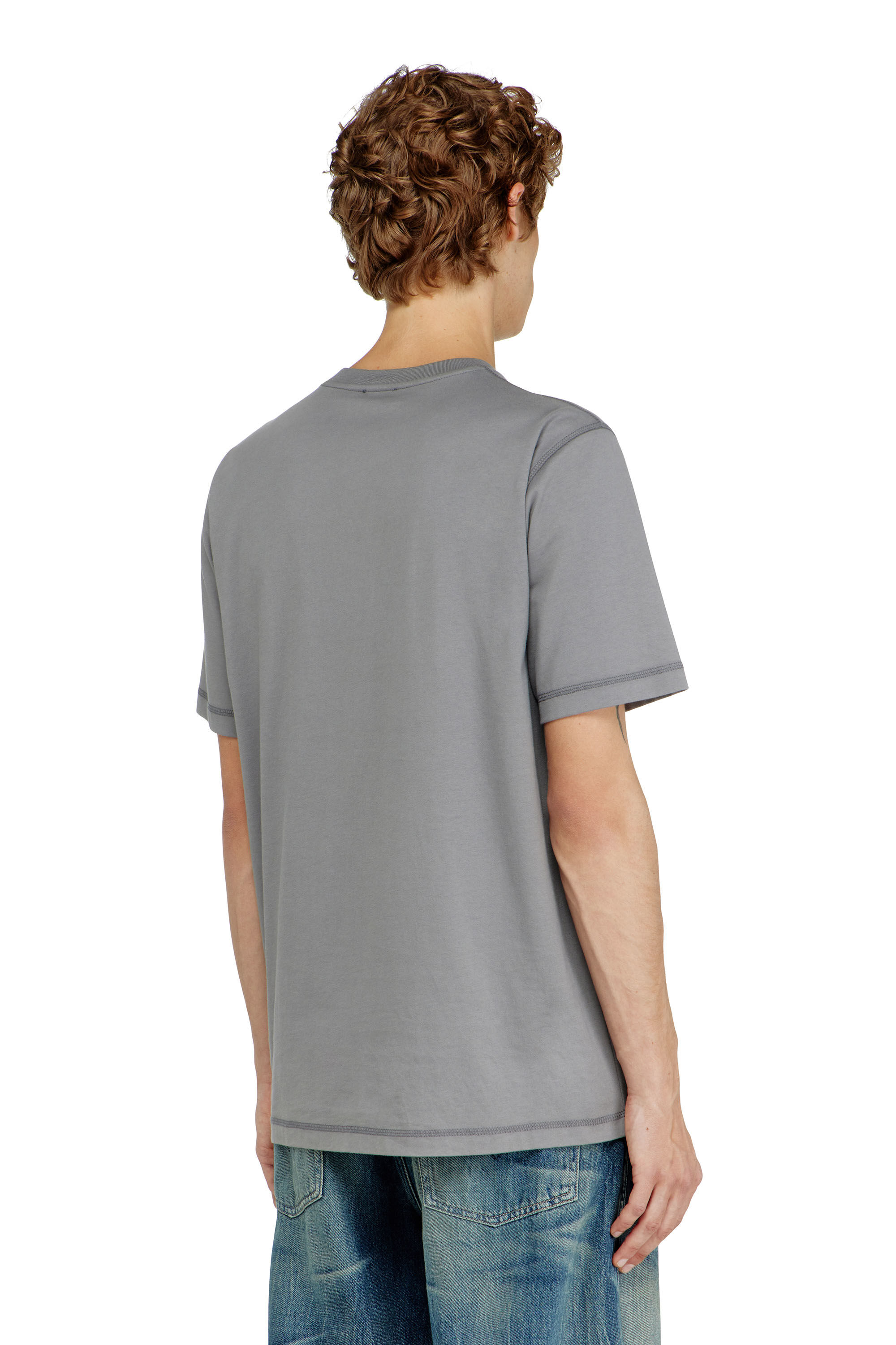 Diesel - T-ADJUST-NOTCH, Male's Tシャツ in グレー - 4