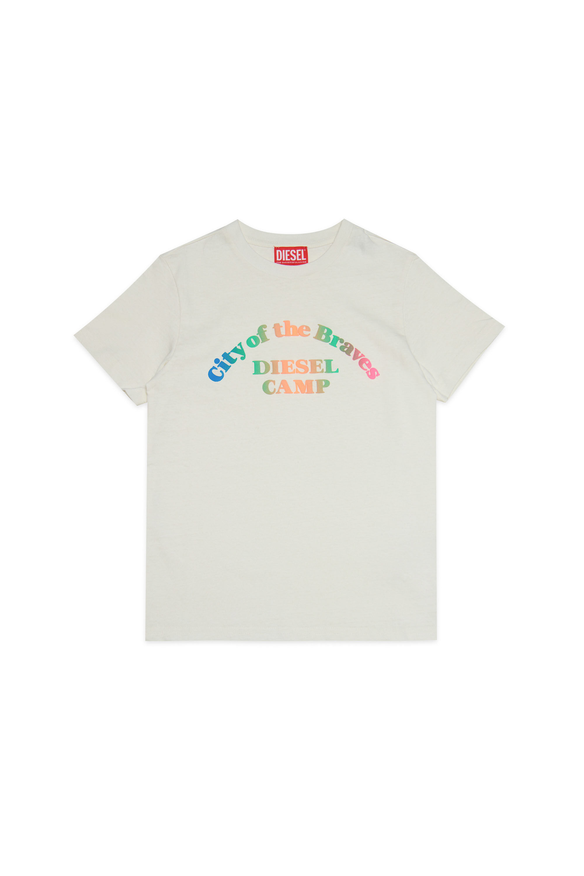 Diesel - TINYC1, Unisex's キッズ Tシャツ ロゴデザイン シンプル in ライトグレー - 1