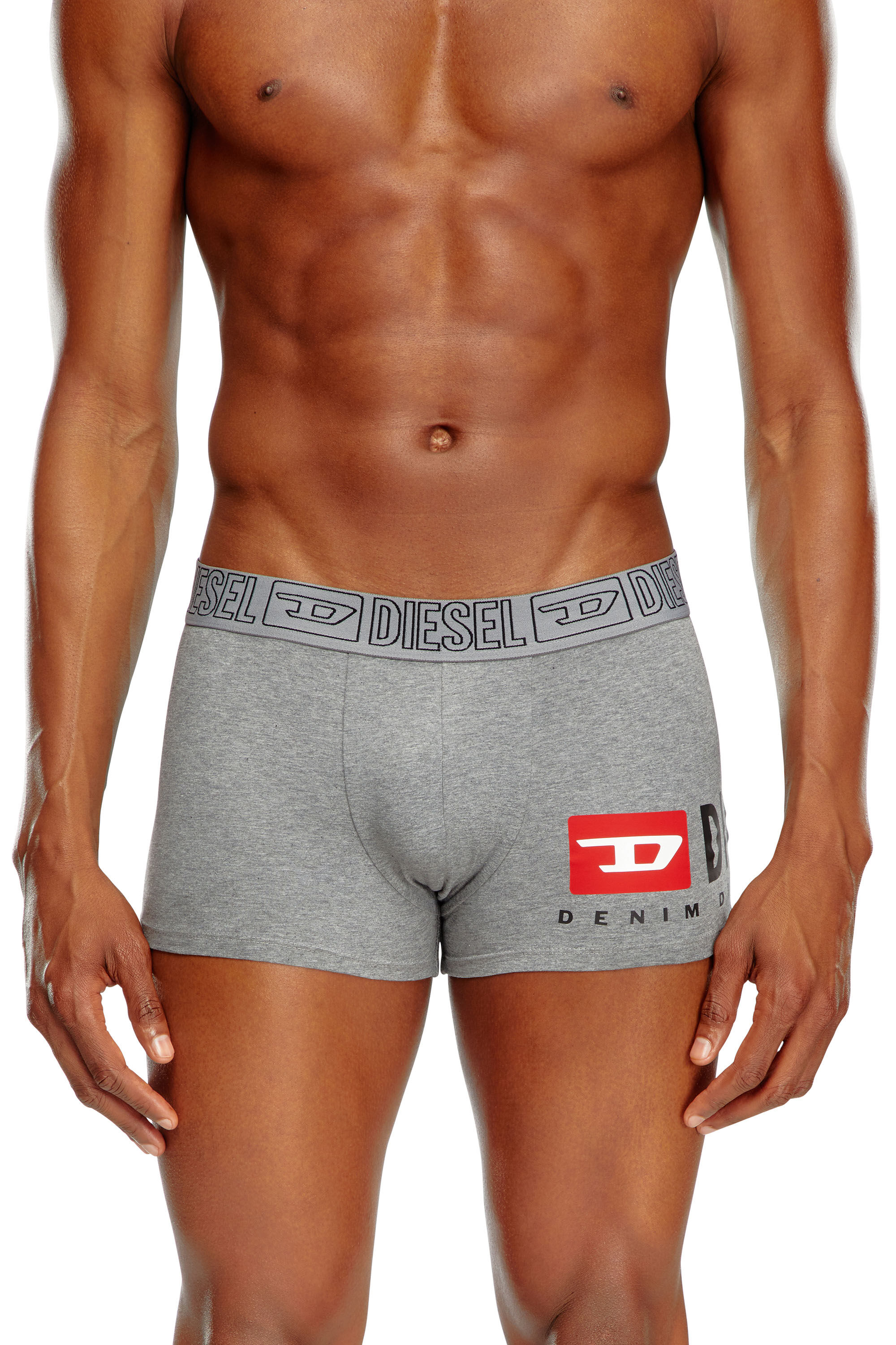 Diesel - UMBX-DAMIENTHREEPACK, Male's 3-pack of boxer briefs in stretch cotton in グレー/レッド - 3