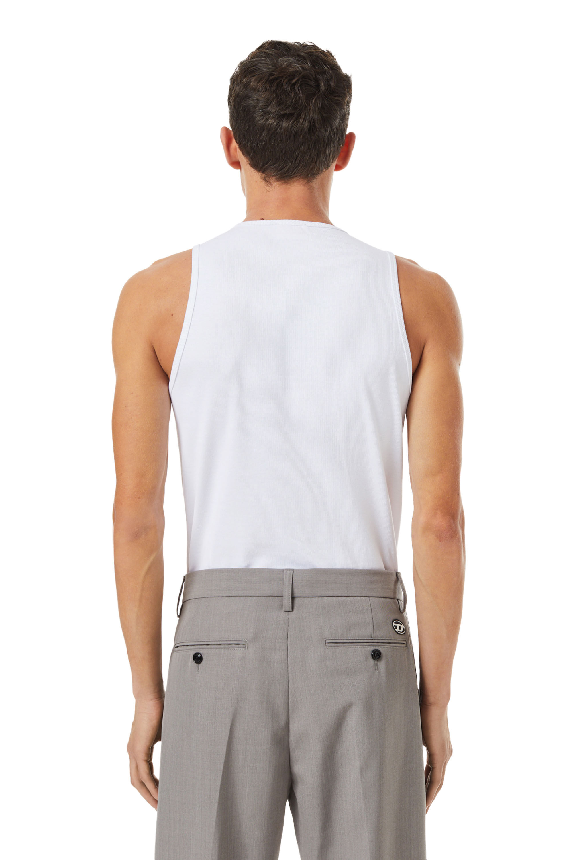 Diesel - T-LIFTY-D, Male's タンクトップ ロゴ in ホワイト - 5